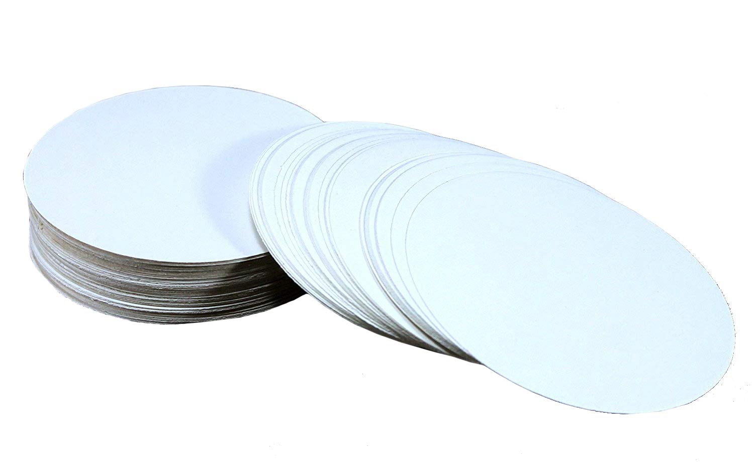 Esplanade Disposable Paper Coasters - Use And Throw Reversible Round Paper Coasters - Set Of 100 - White