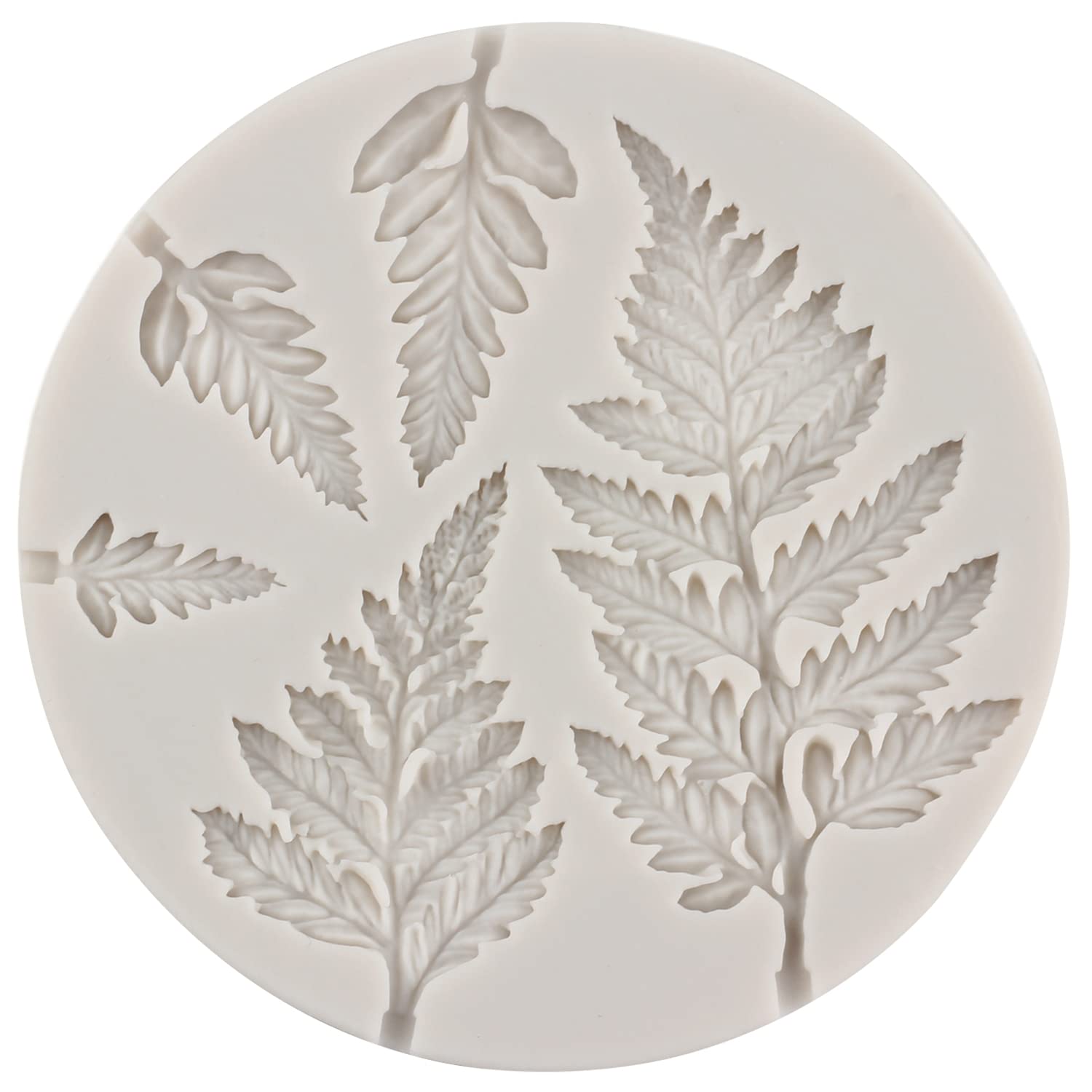 Mypracs Tropical Leaf Silicone Molds Fern Leaves Fondant Mold Monstera Leaf Candy Molds For Cake Decoration Cupcake Topper Choco
