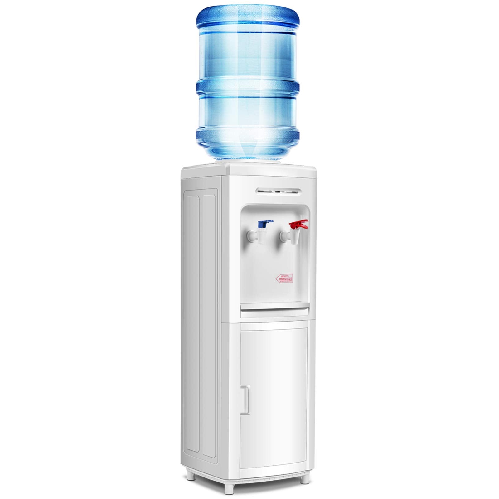 Safeplus Top Loading Water Cooler Dispenser, Hot & Cold Freestanding Water Cooler Holds 5 Gallon Bottles Perfect For Home Office