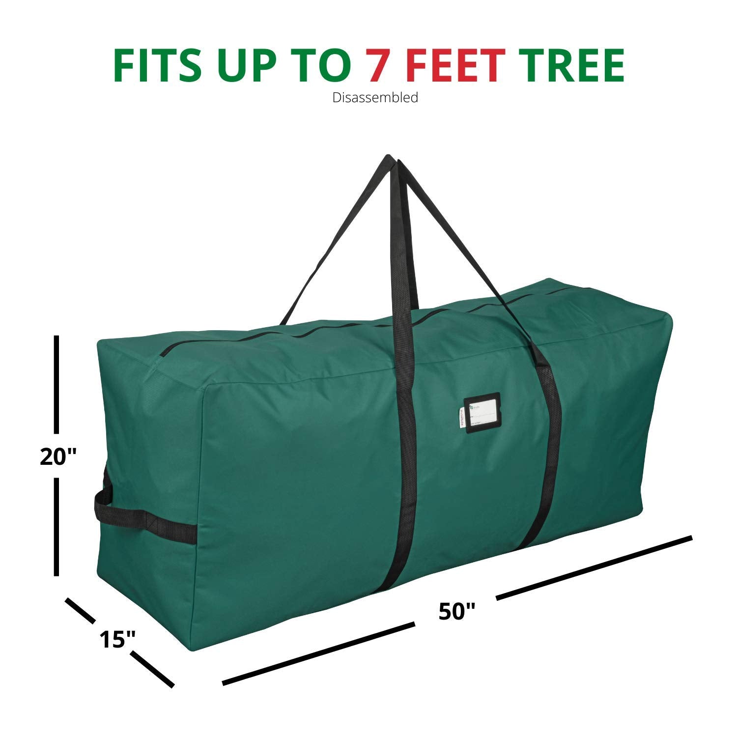 Primode Christmas Tree Storage Bag | Fits Up to 7.5 Ft. Disassembled Holiday Tree | 50    x 15    x 20    Tree Container | Durab