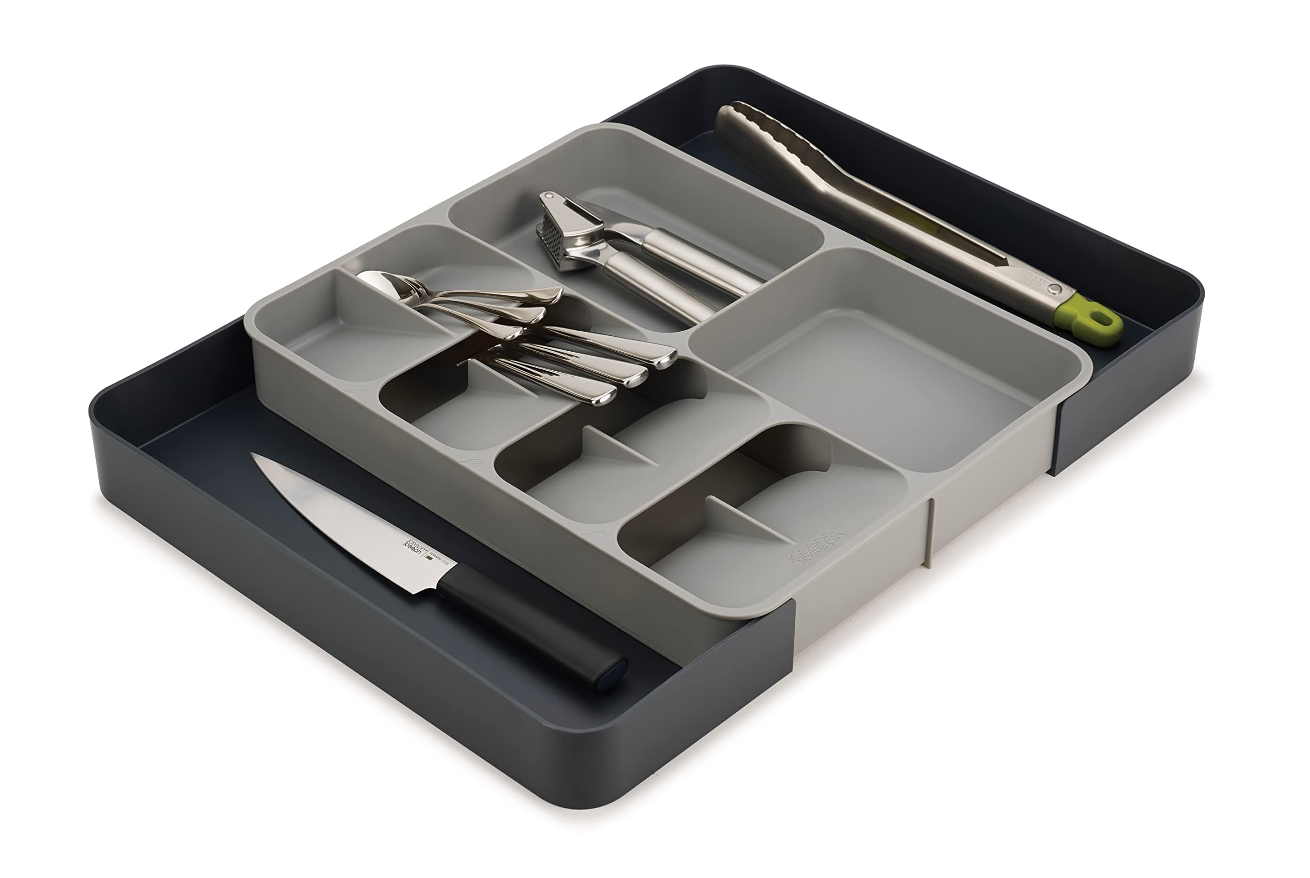 Joseph Joseph Drawerstore Kitchen Drawer Organizer Tray, Gray