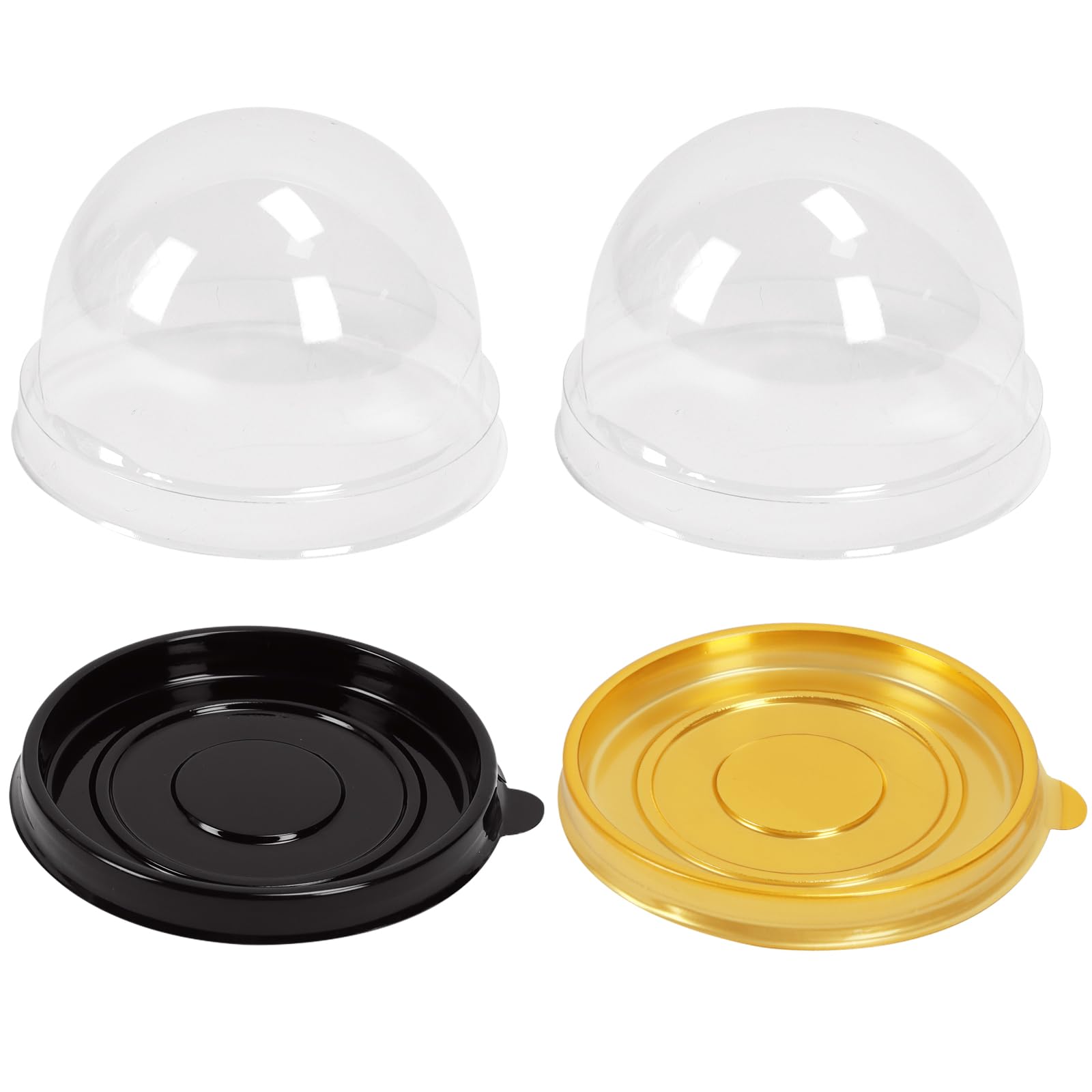 Pralb 100 Set Muffin Pod Dome Clear Plastic Mini Cupcake Boxes Muffin Single Container Box Wedding Birthday Gifts Supplies 2.76