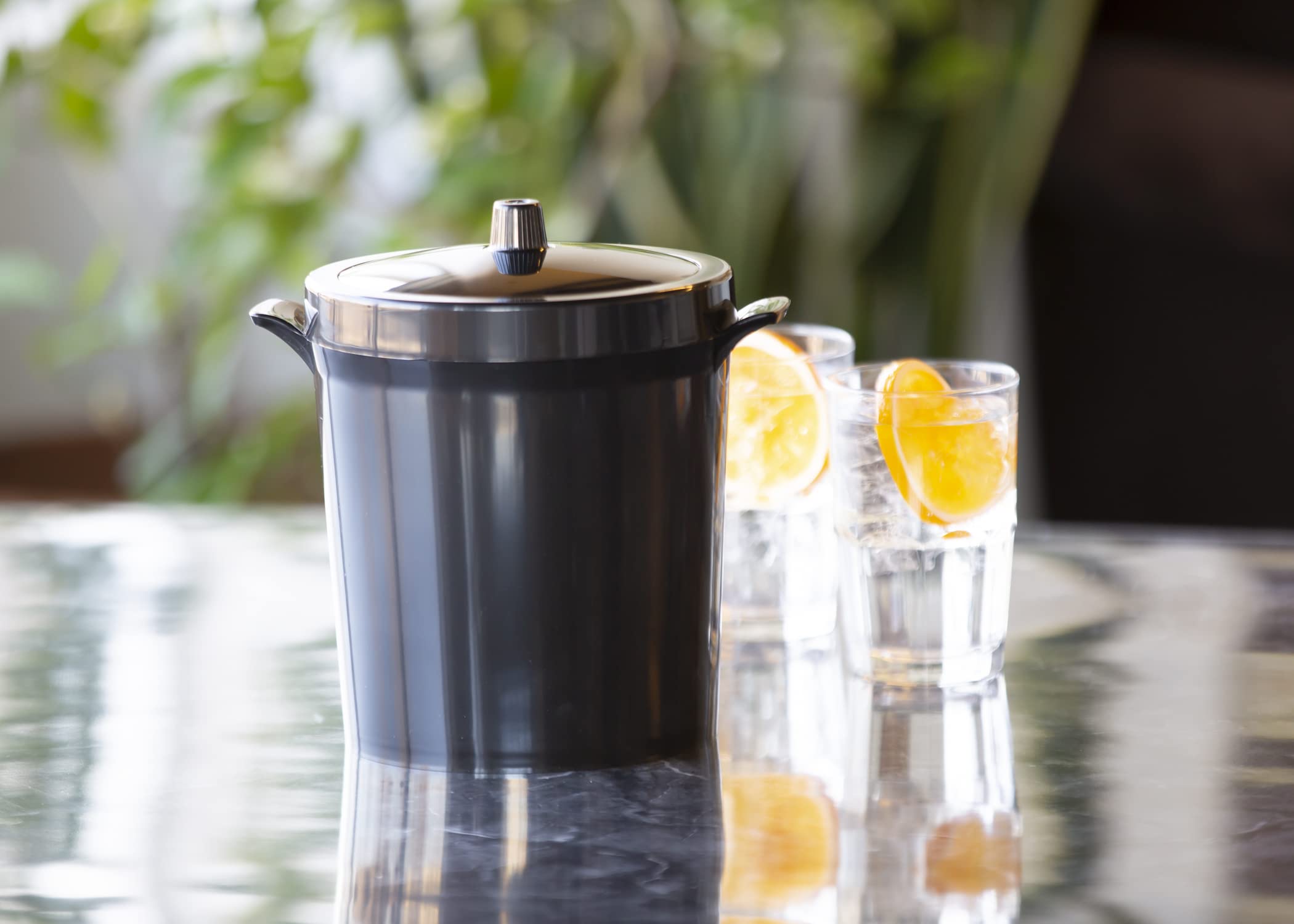 Service Ideas Ib3Bl Ice Bucket, Black, 3 Liter