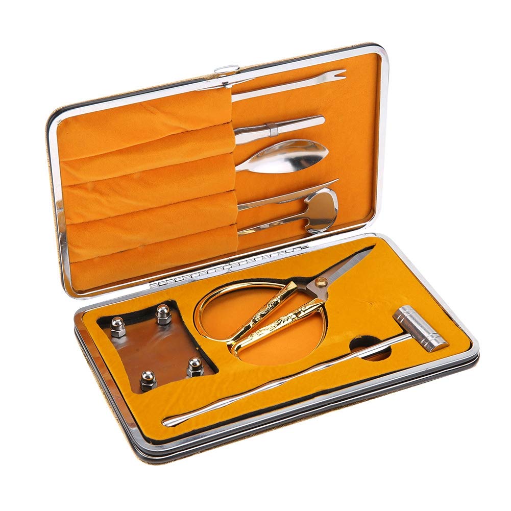 8Pcs Seafood Tool Set, Lobster Crab Nut Cracker Opener Tool Set Stainless Steel Seafood Claw Forks Picks Set Gift With Package B