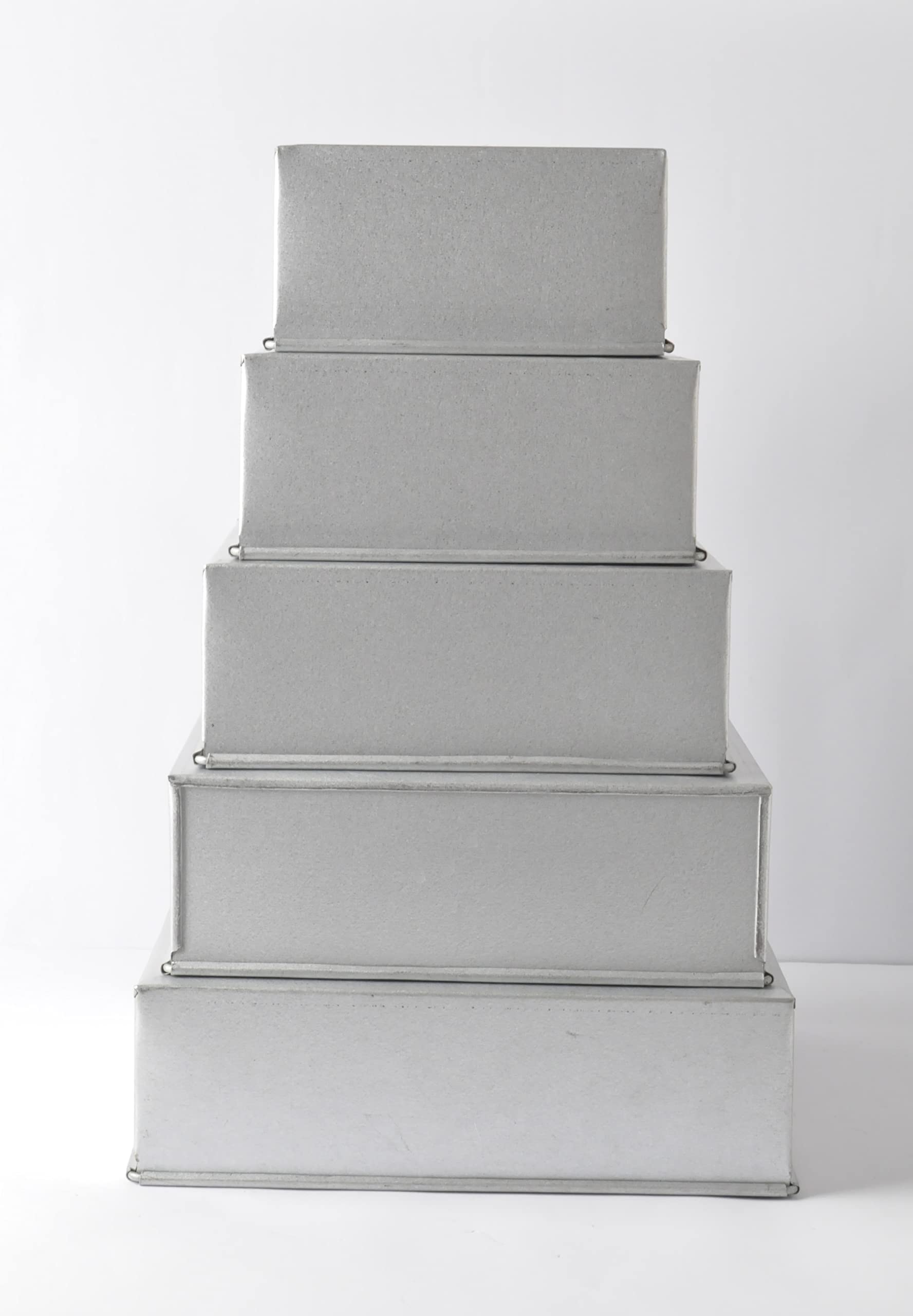 Ameritins Set Of 5 Square Cake Pans 6'',7'',8'',9'',10'' - 3'' Deep