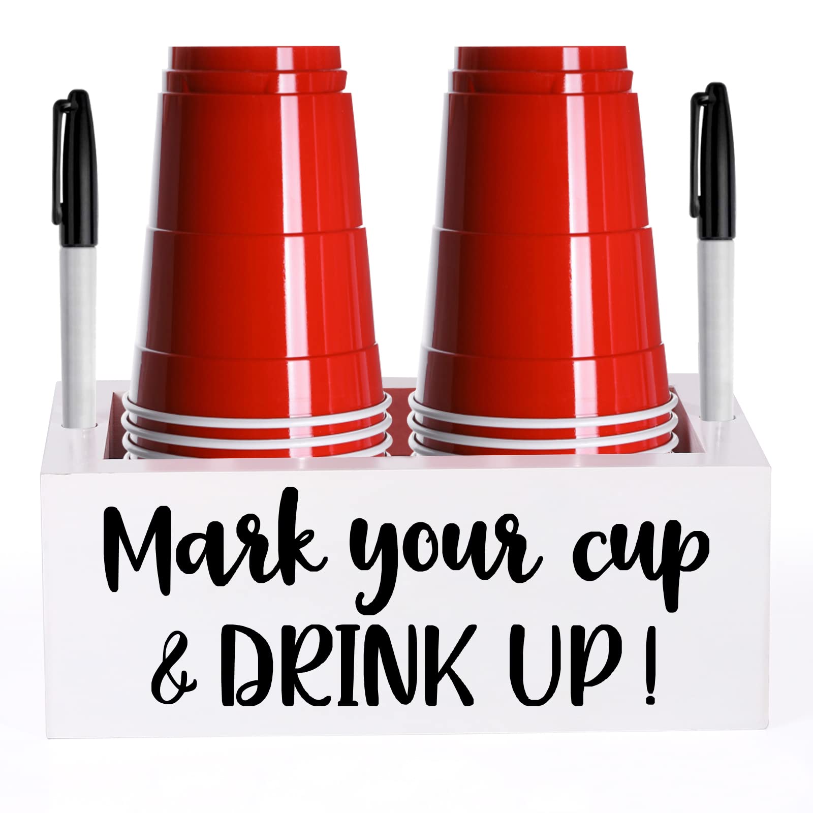 Double Single Cup Holder With Marker Slot Mark Your Cup And Drink Up Cup Holder Party Cup Organizer Drink Dispensers For Parties