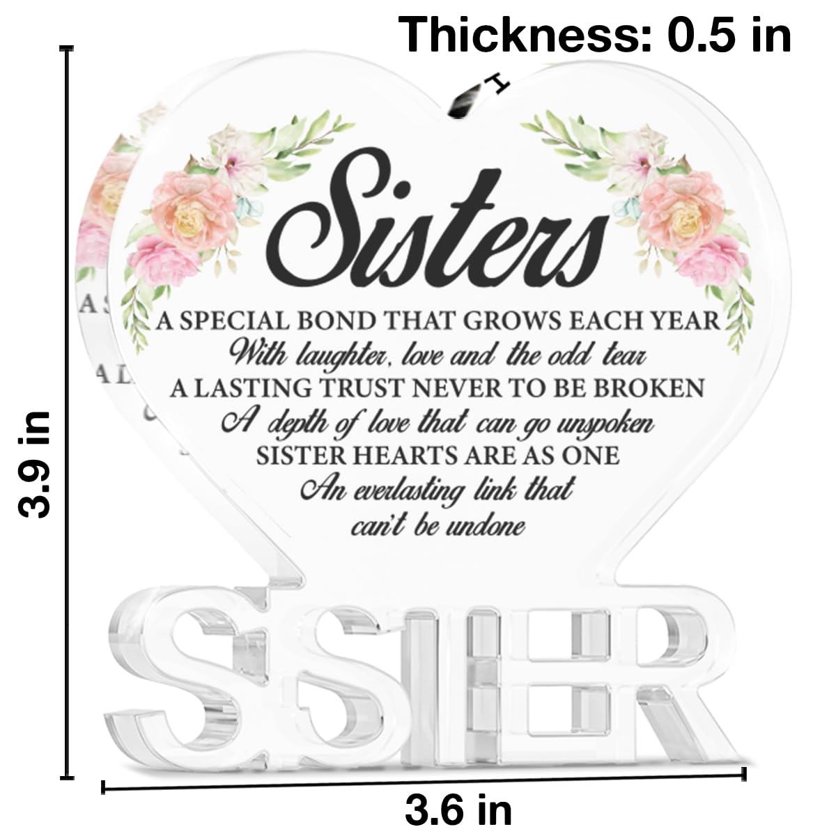 Sister Gifts, Gift for Sister, Best Gifts for Sister Christmas Birthday, to My Sister Gifts from Brother Sister, I Love You Sist