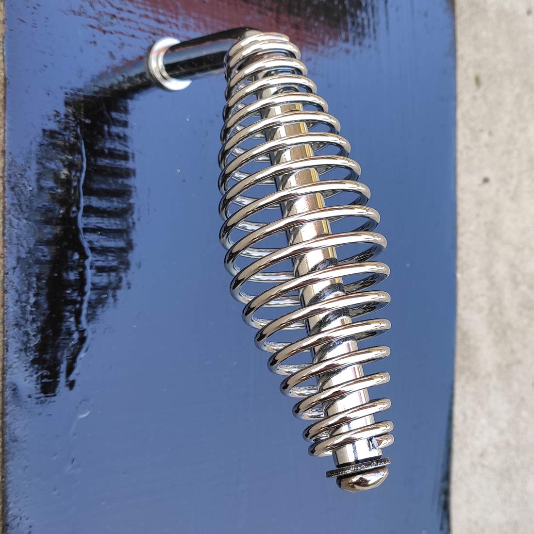 5'' Stainless Spring Handle with 1/2'' Steel Rod for BBQ pits Trailers  Custom Metal Projects  Custom Built Grills  Smokers  Pits  Wood Stoves cabinets