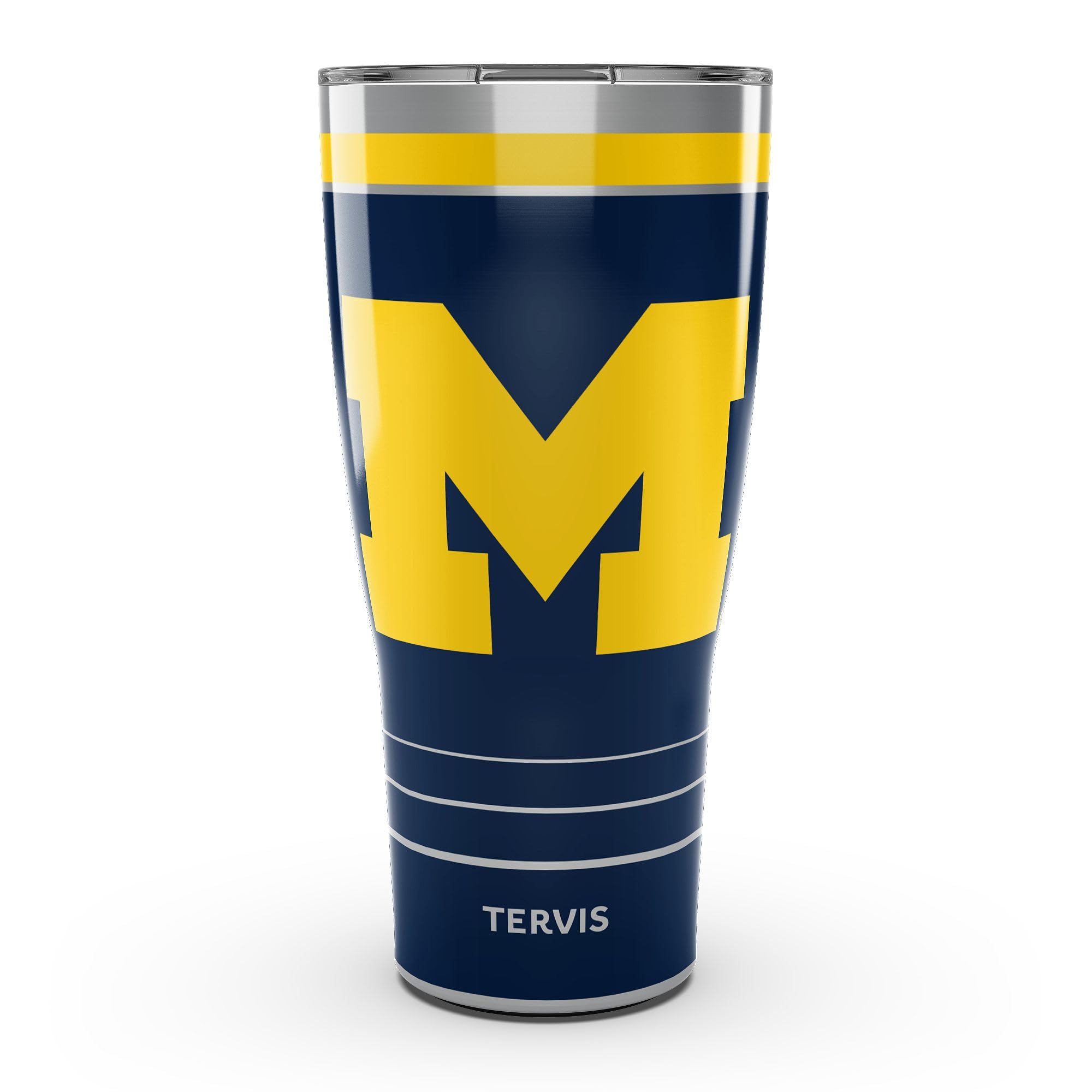Tervis Traveler Michigan Wolverines - MVP Triple Insulated Tumbler Travel Cup Keeps Drinks Cold & Hot, 30oz, Stainless Steel