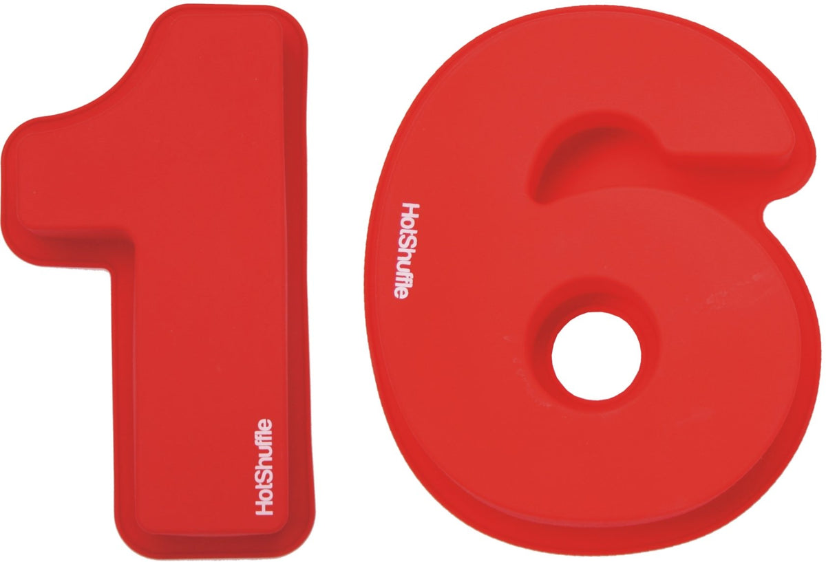 Large Silicone Number 16 Cake Pan Tin Mould 16Th Birthday Gift 1 6