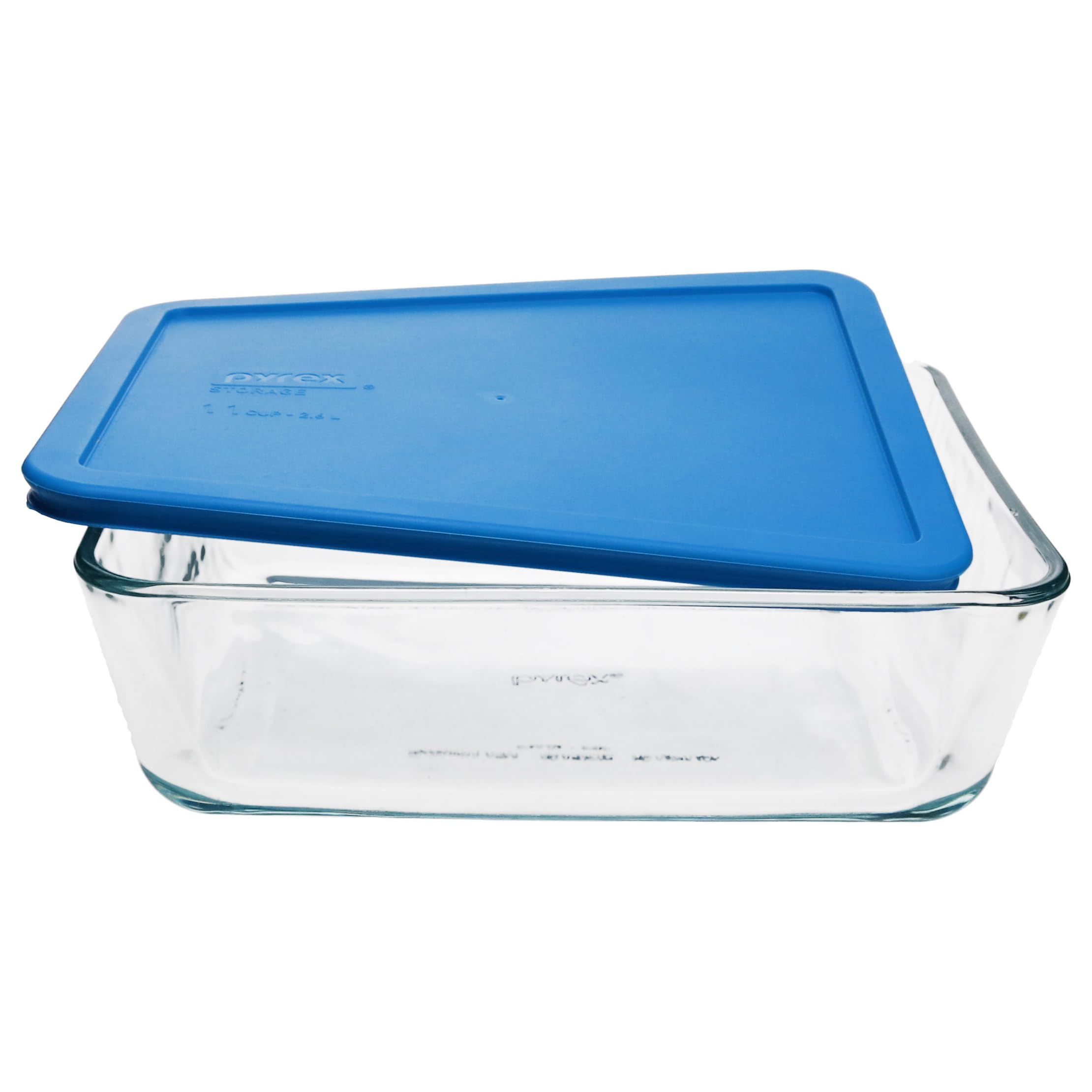 Pyrex 7212 11Cup Glass Dish & Marine Blue Replacement Lid  Made in USA
