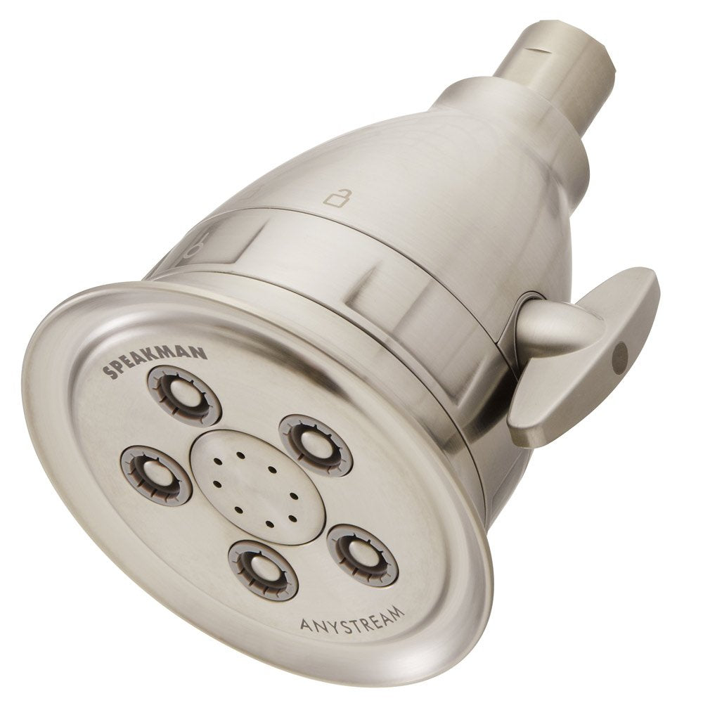 Speakman S-2005-Hbfbn Hotel Pure Anystream High Pressure Shower Head-2.5 Gpm Adjustable Showerhead With Filter, Brushed Nickel