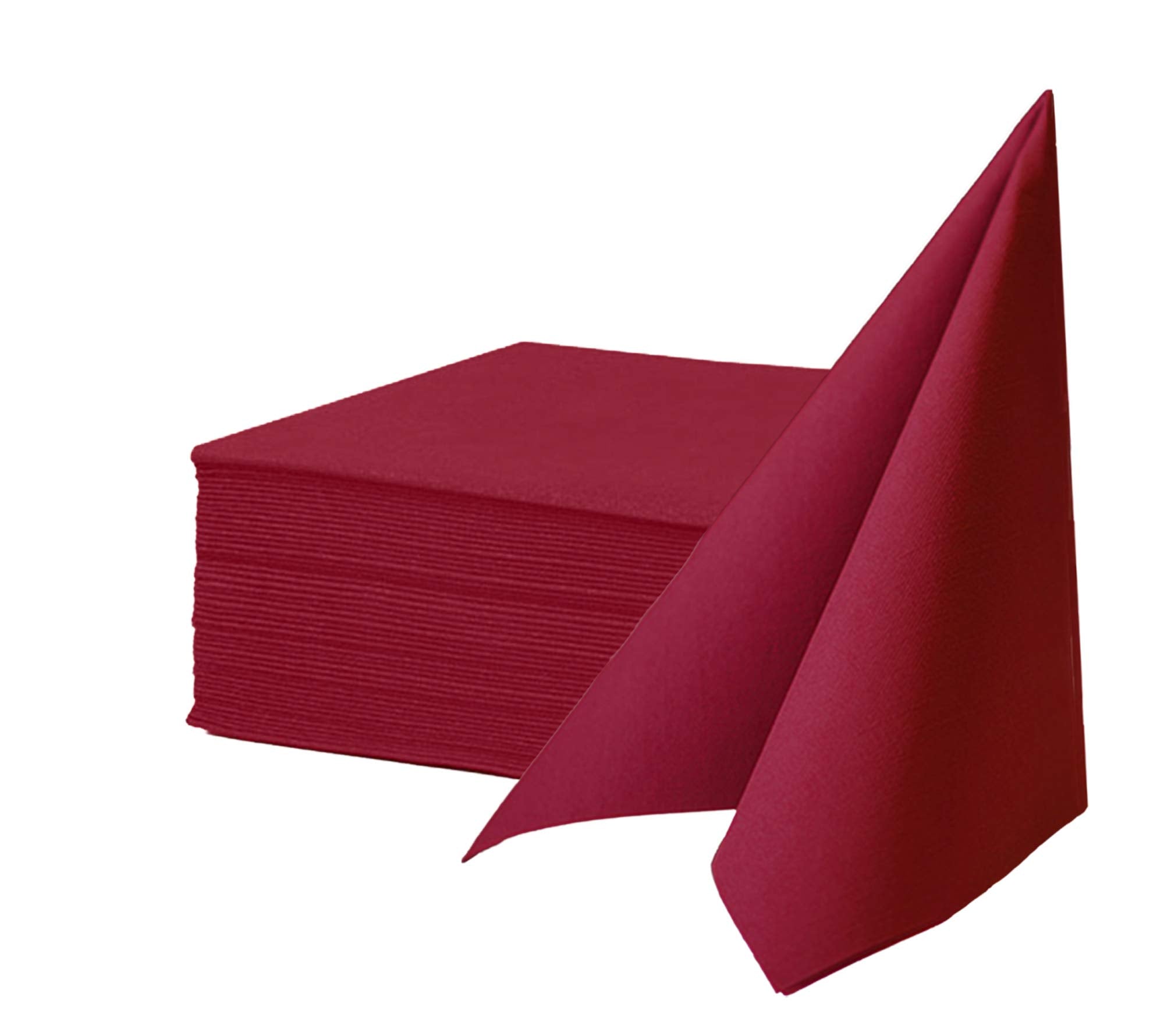 Kmakii Burgundy Disposable Dinner Napkins Linen-Feel Colored Paper Napkins Premium Cloth Like Napkins Ideal For Restaurant, Even