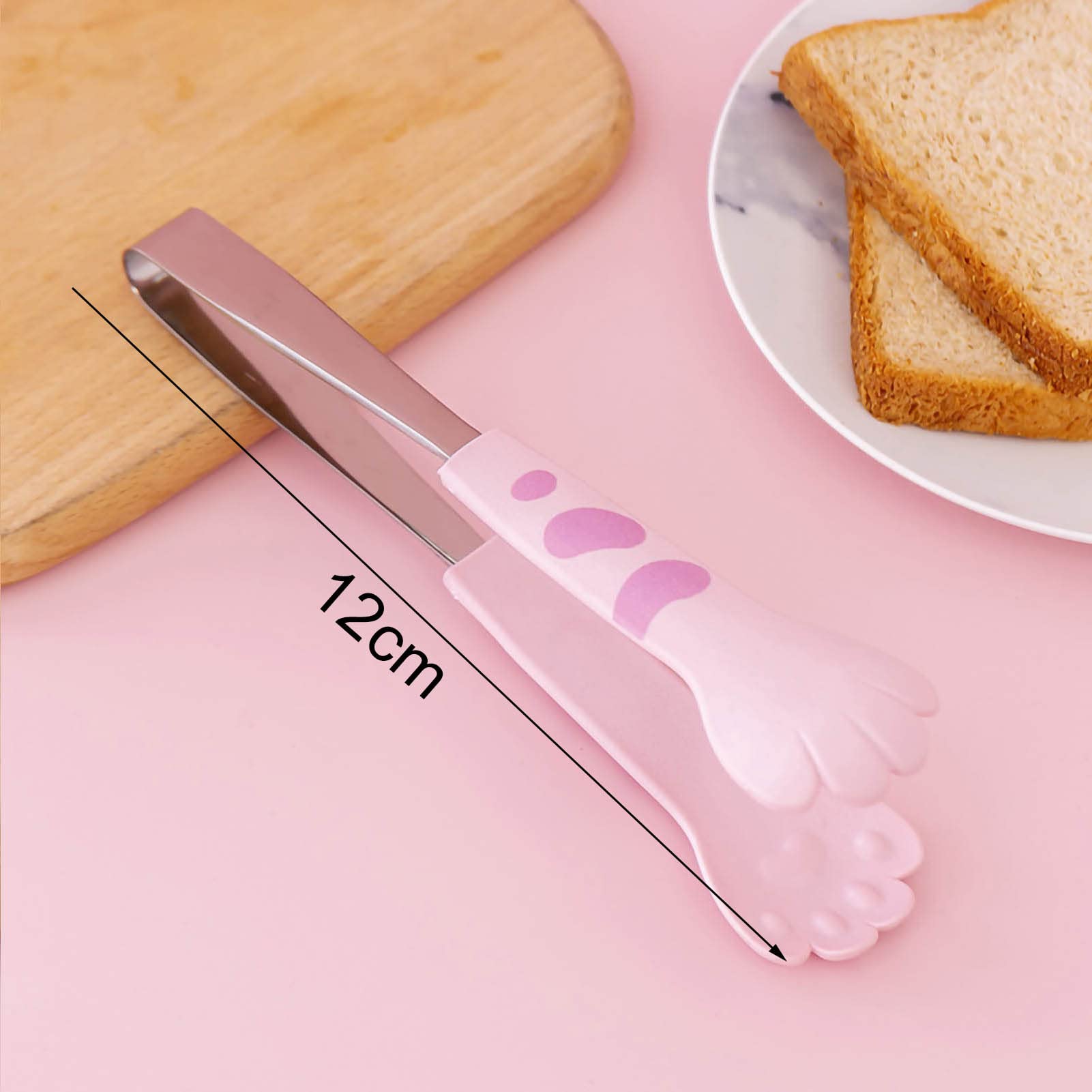 Cat Tongs, Cat Paw Tongs Kawaii Food Clips Kitchen Tongs Stainless Steel Cooking Tongs Bread Tong Bbq Tong Food Tong Small Salad