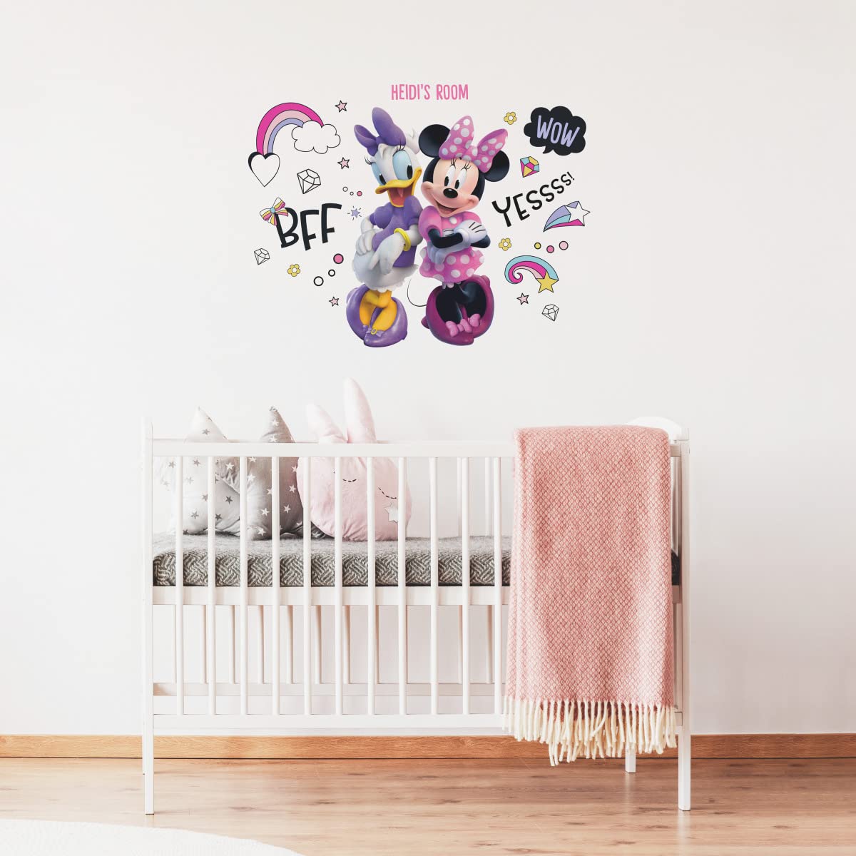 Roommates Disney Minnie Mouse Giant Peel And Stick Wall Decals With Alphabet By Roommates, Rmk5156Gm