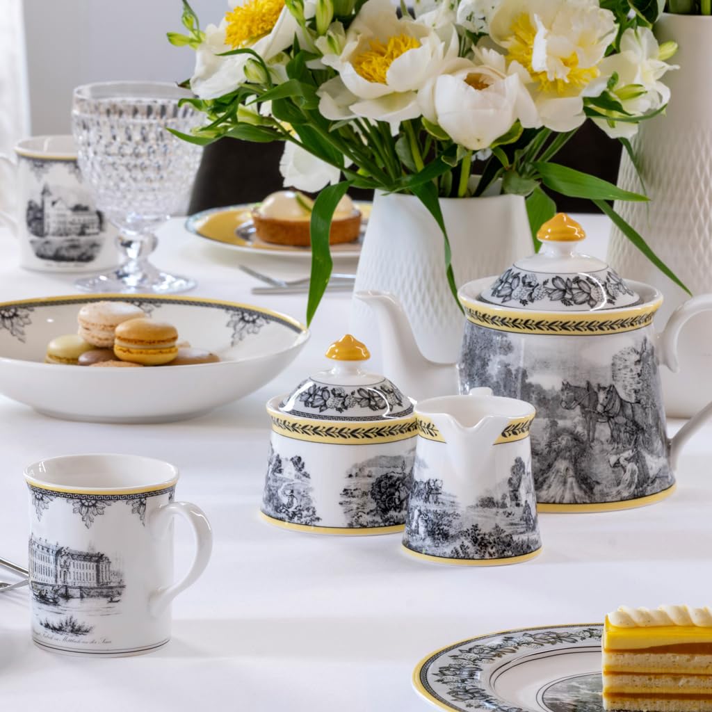 Villeroy & Boch Audun Ferme Creamer, 300 Ml, Height: 8.6 Cm, Premium Porcelain, White/Multicolour, 0.30 Litre