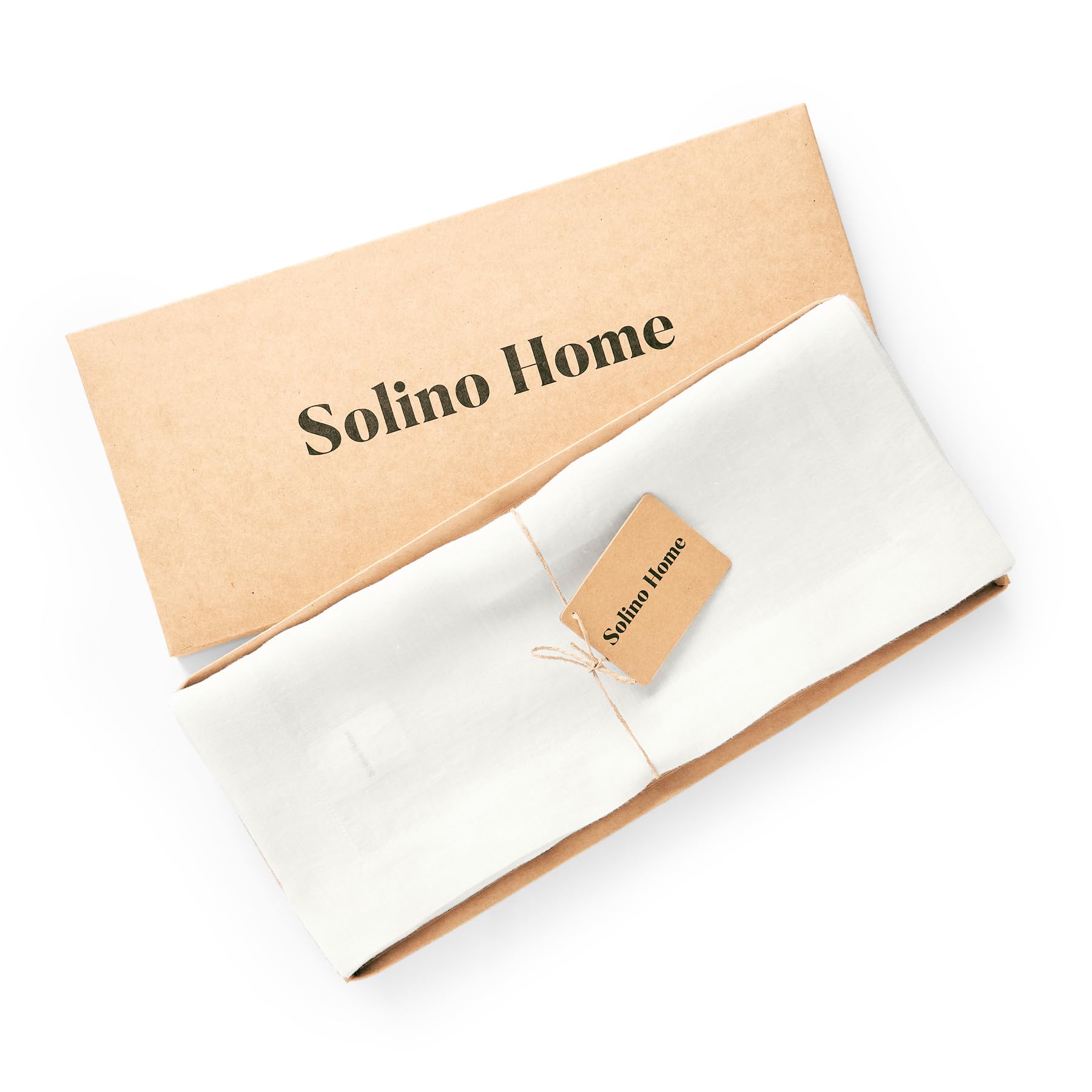 Solino Home Linen White Table Runner 60 Inch - 100% Pure Linen Prewashed Short Table Runner 14 X 60 Inch Ideal For Dresser And C