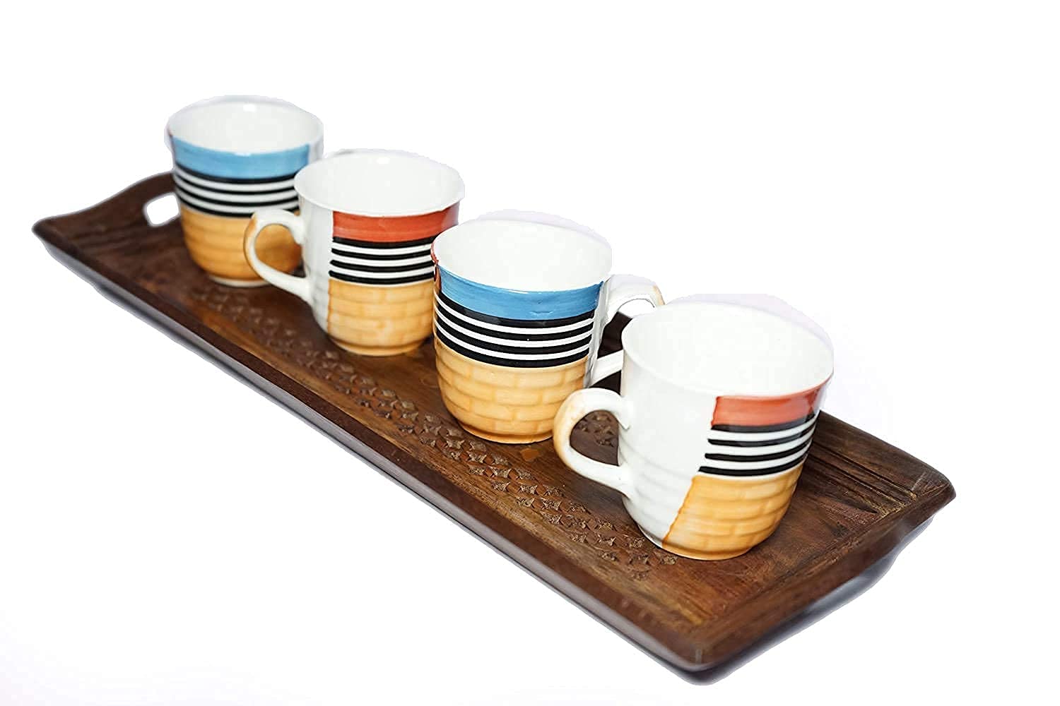Homenrich Wooden Large Tray | Serving Tray | Multipurpose Tray | Tray Decoration | Tray For Storage | Home Decor | Great Gift As