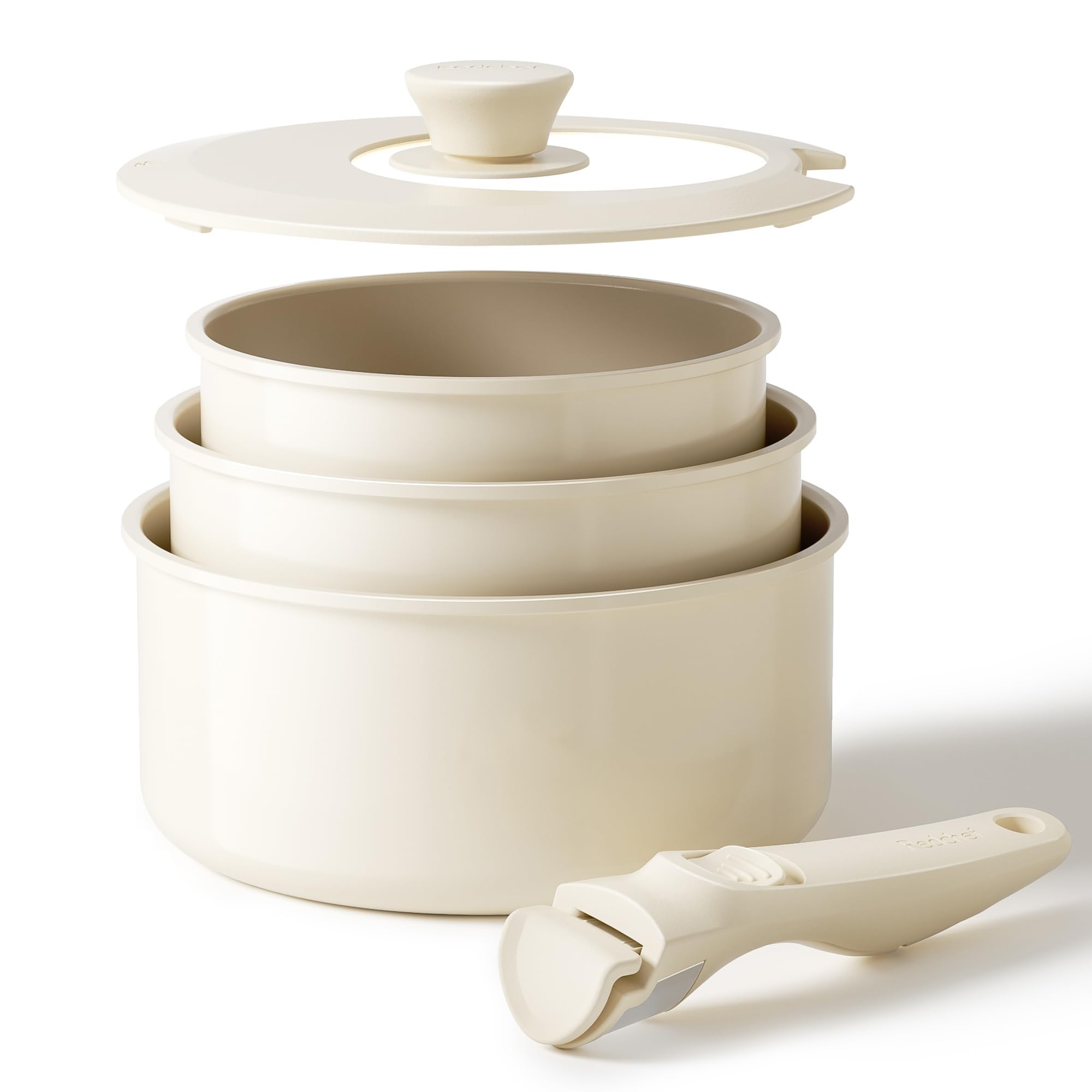 Redchef 5piece Sauce Pan Pot Set,1.7/2.2/2.8 QT,Nonstick Ceramic