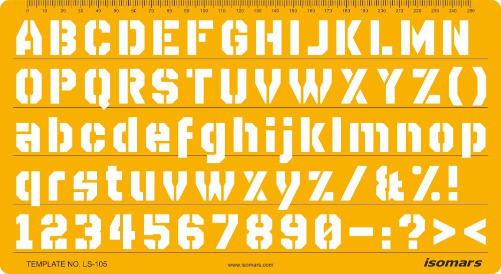 Isomars Lettering Stencil  105
