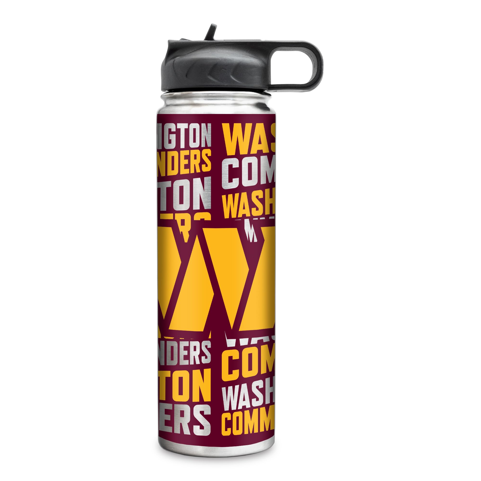 Rico Industries NFL Football Washington Commanders 22oz Stainless Steel Tumbler with Lid - Great For Coffee, Tea, Water or Cockt