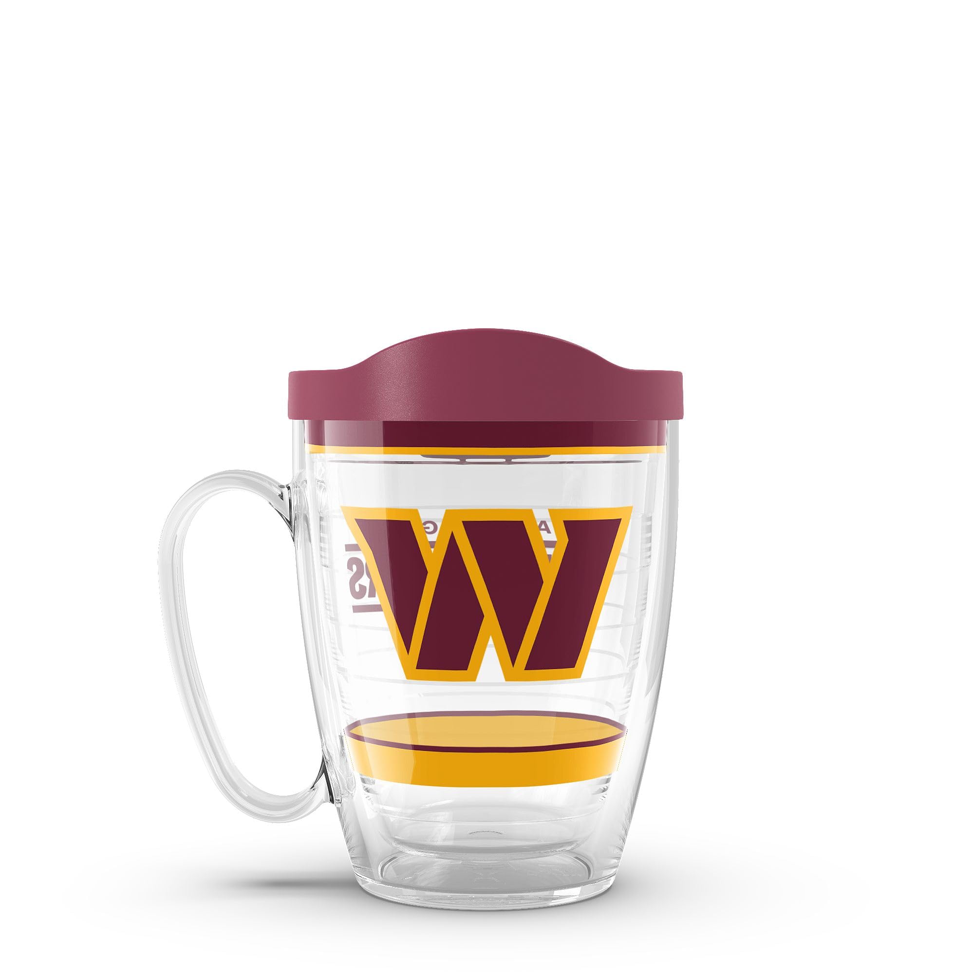 Tervis Made in USA Double Walled NFL Washington Commanders Tradition Insulated Tumbler Cup Keeps Drinks Cold & Hot, 16oz Mug, Cl