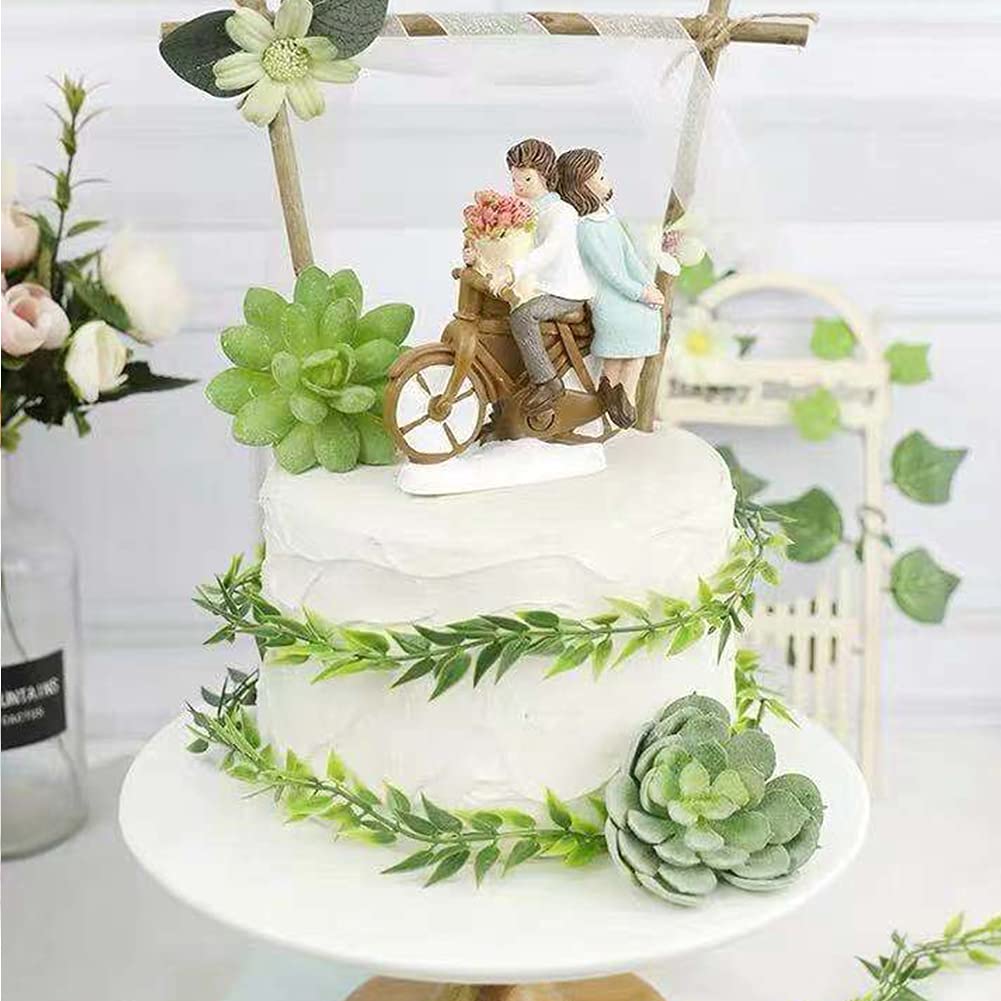 Kuuguu 2 Pcs Succulent Fondant Molds, Tropical Succulent Plant Cake Decorating Mold, For Diy Cupcake Toppers Gumpaste Mold Polym