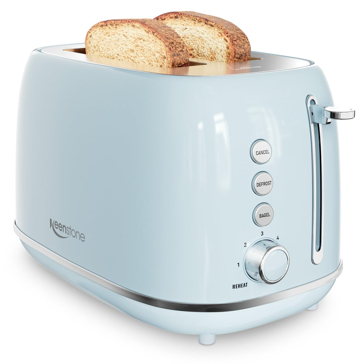 2 Slice Toaster Retro Stainless Steel Toaster With Bagel, Cancel, Defrost Function And 6 Bread Shade Settings Bread Toaster, Ext