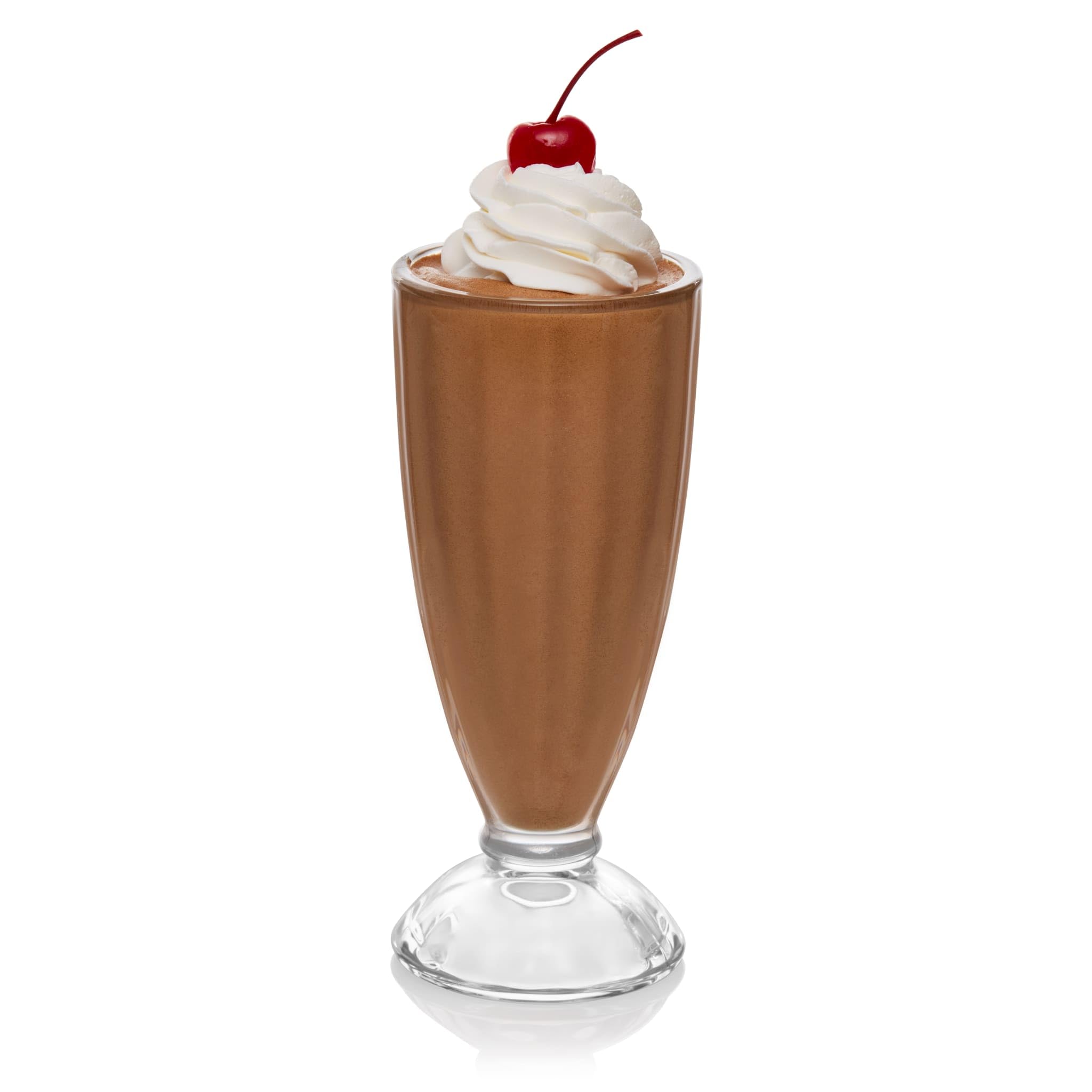 Libbey Fountain Shoppe Milkshake Glasses, 12-Ounce, Set Of 6