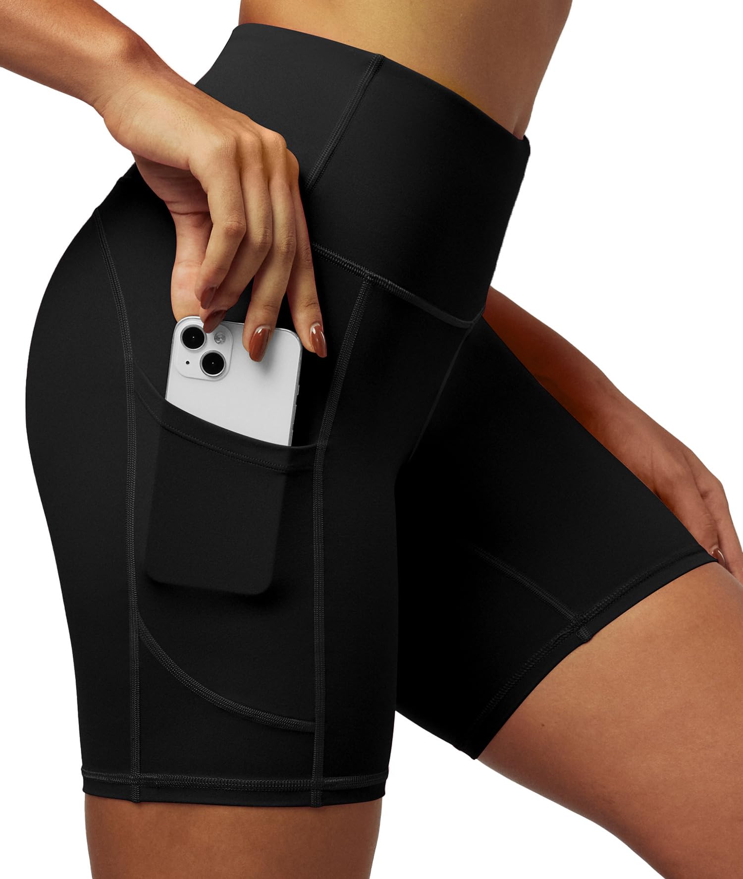 Iuga Workout Shorts For Women With Pockets High Waisted Biker Shorts For Women Yoga Shorts Running Shorts (Black, Xx-Large)