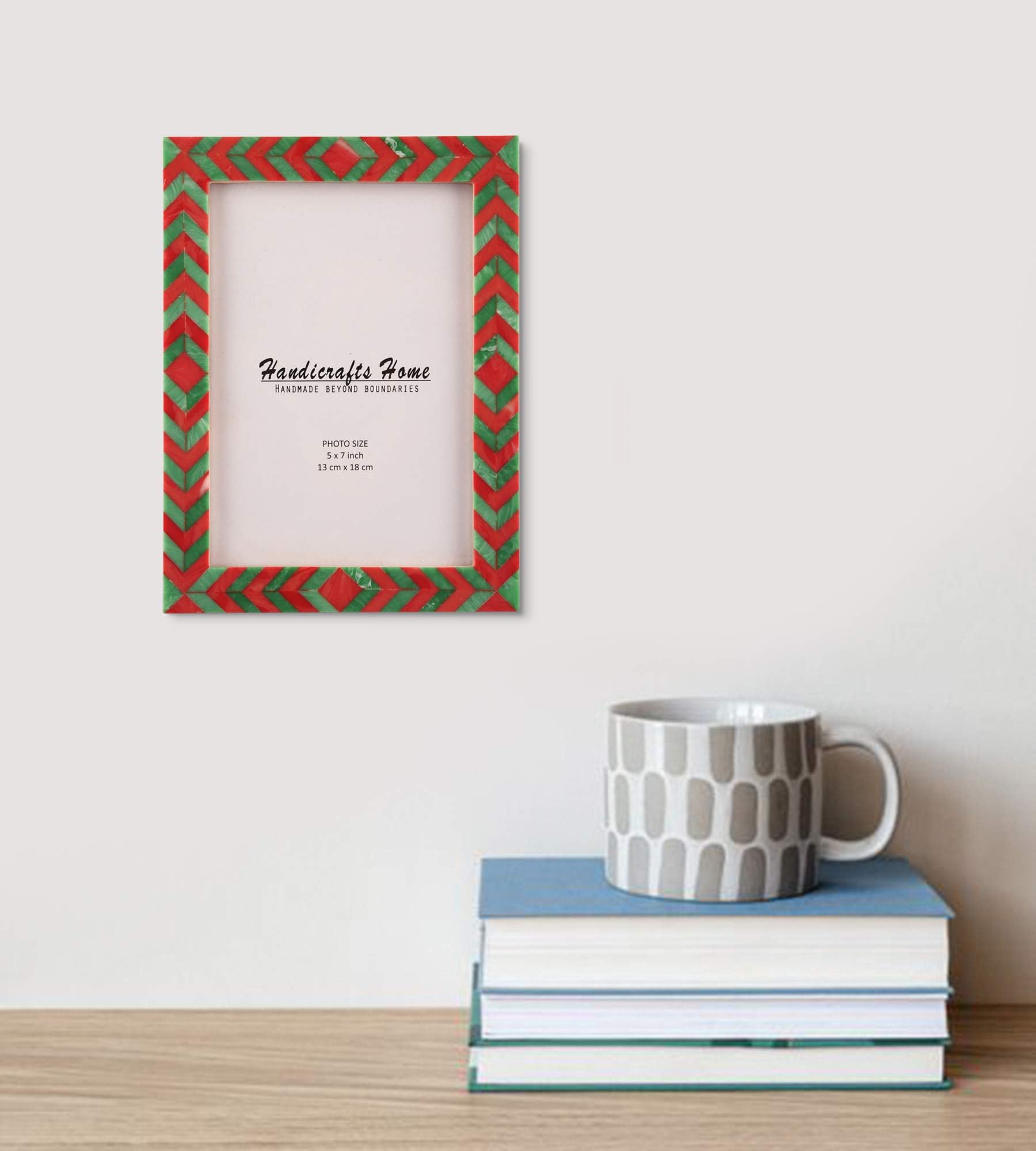 Handicrafts Home 5x7 Picture Frames Pack of 2 - Lisbon Collection Handcrafted Photo Frames, Perfect for Wall & Tabletop Display,