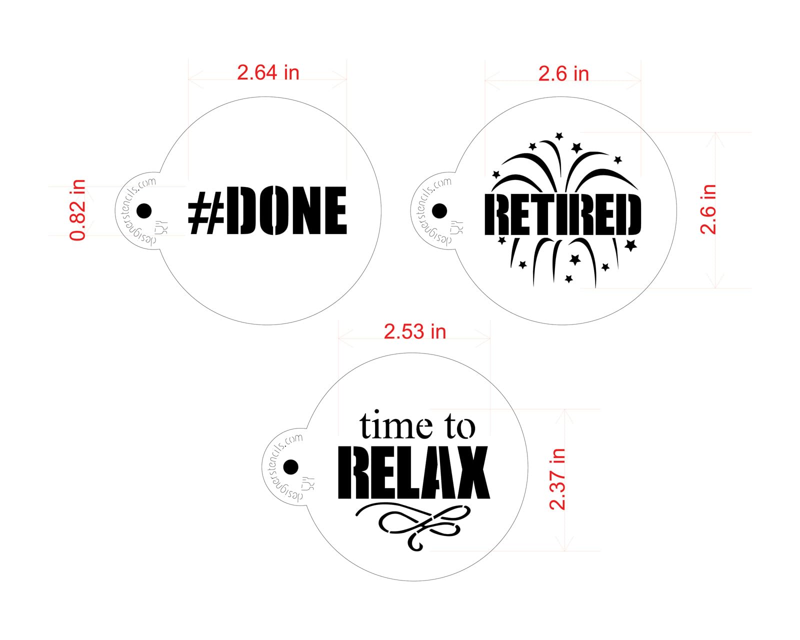 Retired Cookie Stencil Set | Retirement Gifts For Men Women | Retirement Party Decorations | Retirement Decorations For Coworker