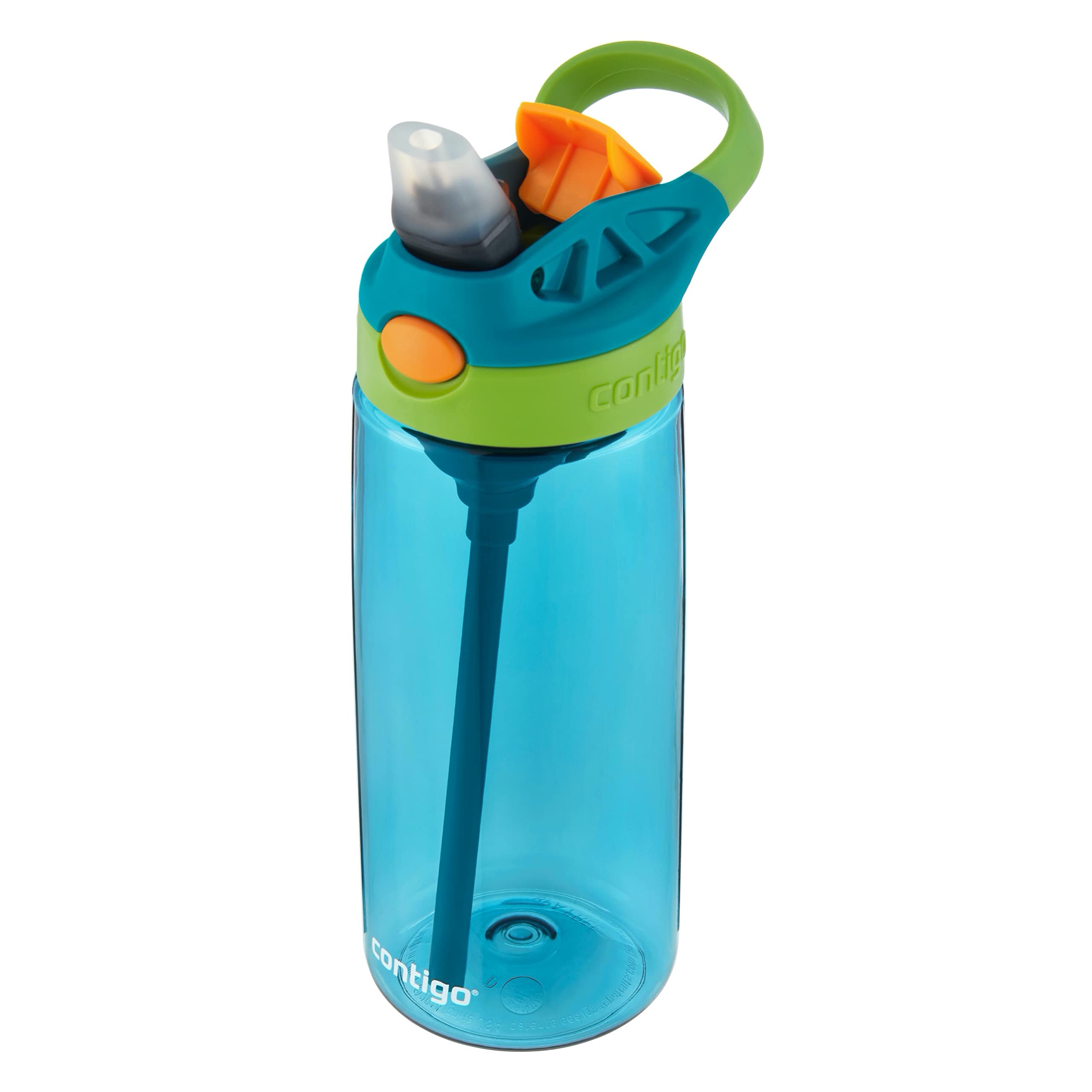 Contigo Kids Water Bottle With Redesigned Autospout Straw, 20Oz., Juniper & Matcha