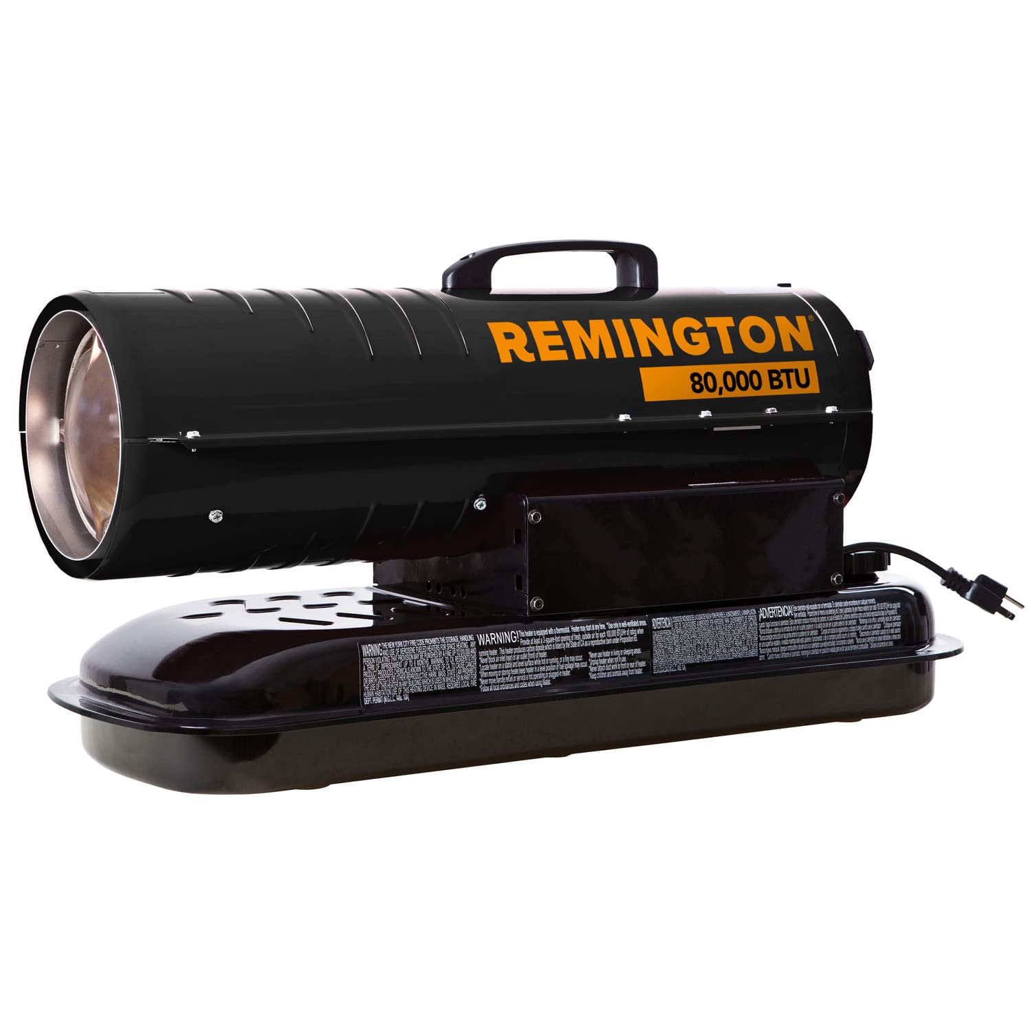 Remington Rem-80Tboa-Kfa-B Duo Power Battery Kerosene/Diesel Forced Air Heater W/Thermostat-80,000 Btu,Black