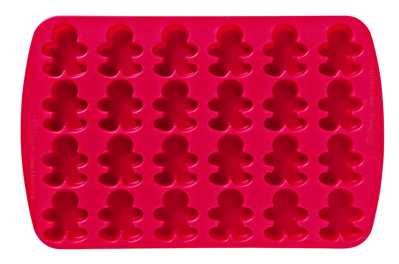 Wilton 24 Cavity Silicone Gingerbread Boy Mold Pan