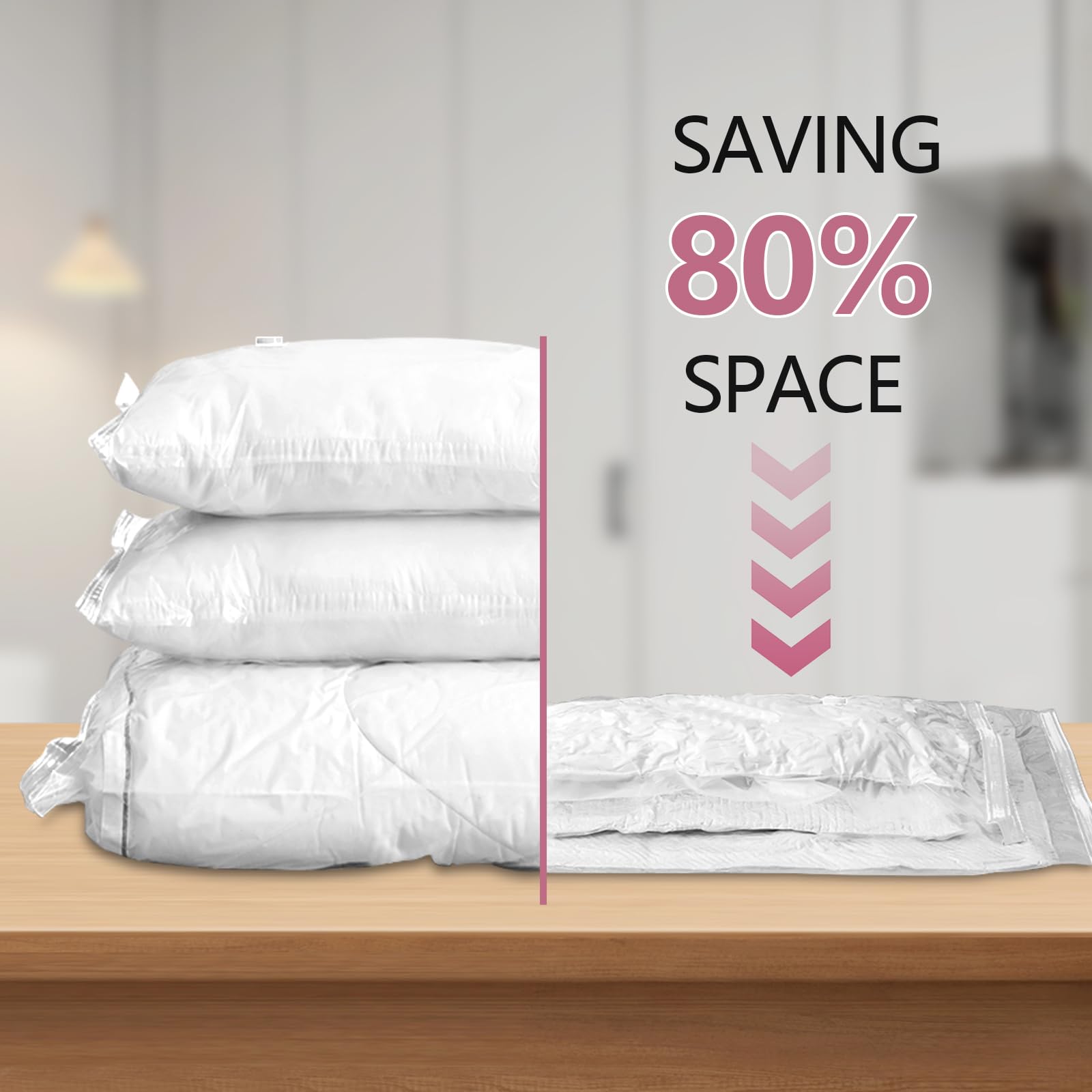 Vacuum Seal Bags for Clothing Travel, 16 Pack Space Saver Vacuum Storage Bags with Electric Pump,Portable Compression Sealer for