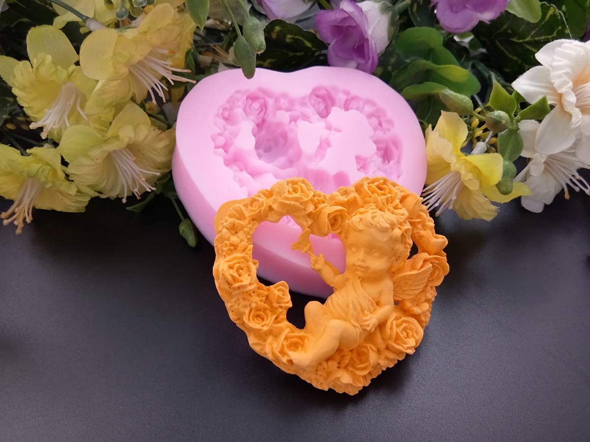 Hengke Heart Shaped Cupid Silicone Mold