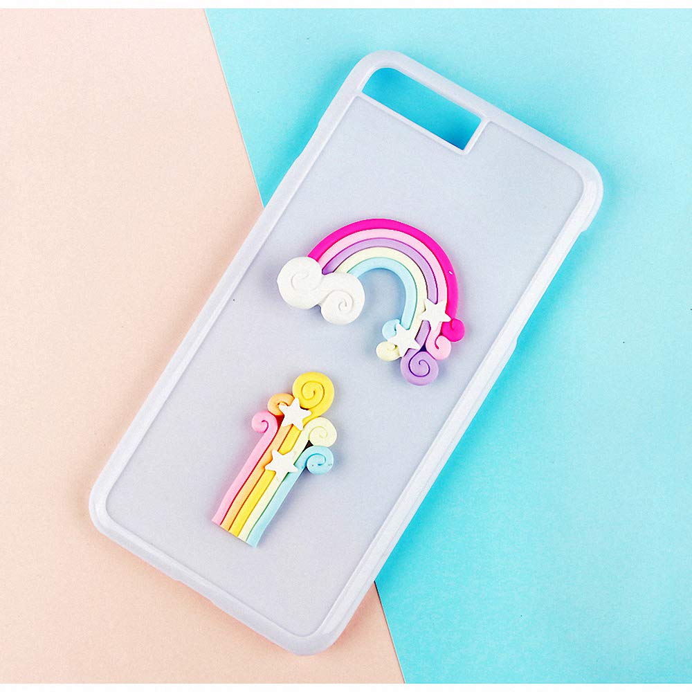 Fewo Rainbow And Cloud Fondant Molds Silicone Gum Paste Polymer Clay Resin Sugar Craft Mould Birthday Party Baby Shower Cake Cup