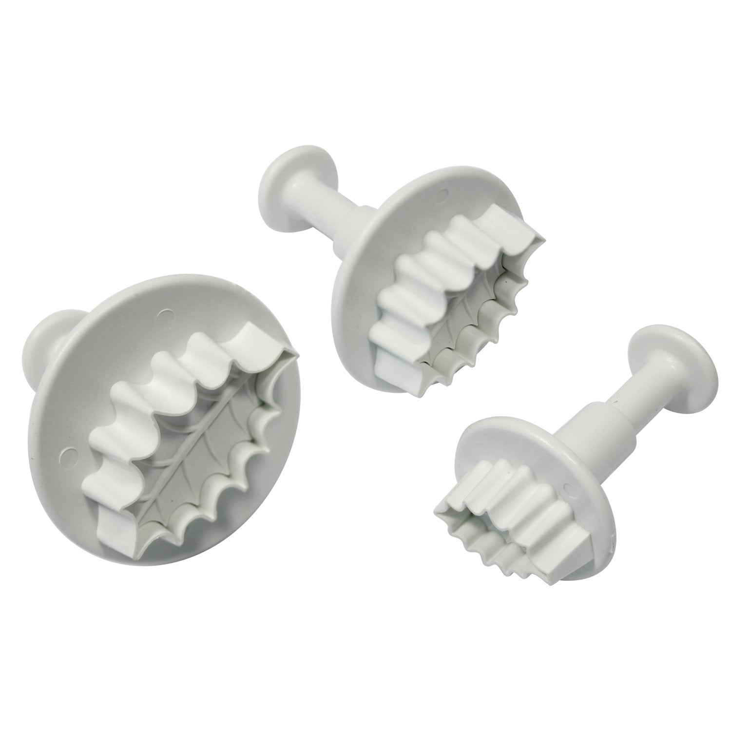 Pme Veined Holly Leaf Plunger Cutters Set Of 3