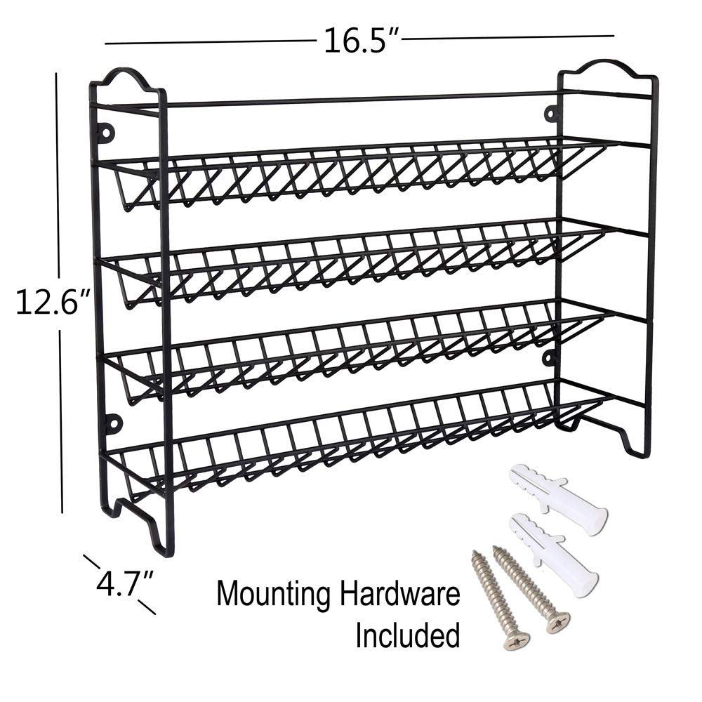 SWOMMOLY Spice Rack Organizer with 36 Empty Square Spice Jars, 396 Spice Labels with Chalk Marker and Funnel Complete Set, for C
