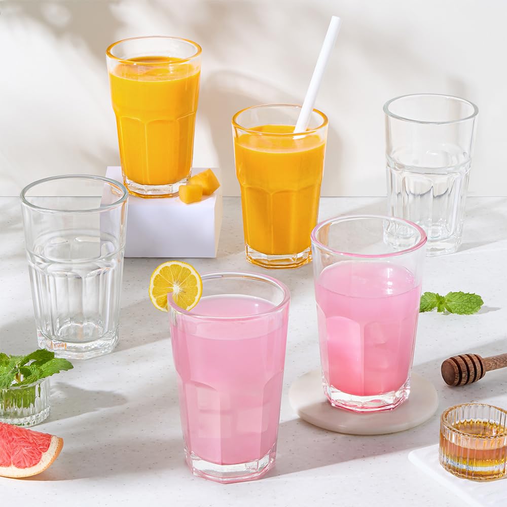 Borosil 305Ml 6Pc Eternal Transparent Drinking Glass Set | Made In India Borosilicate Glass Tumblers For Water, Cold Drinks, Jui