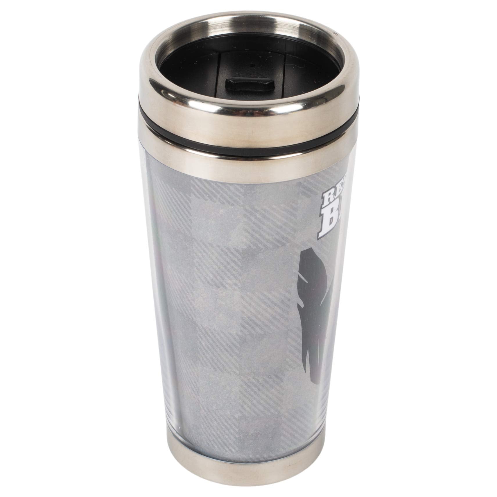 Respect Thy Beard Grey 16 Ounce Stainless Steel Travel Mug Tumbler With Lid