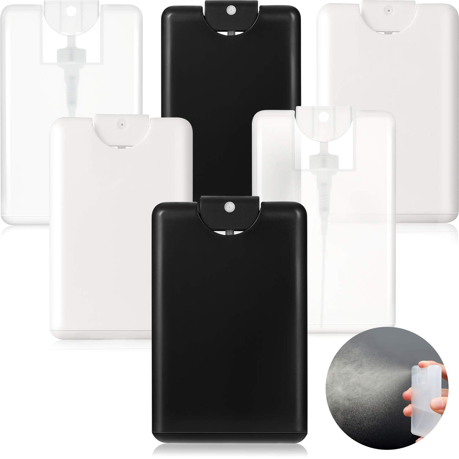 6 Pieces 20 Ml/ 0.67 Oz Refillable Perfume Spray Bottles Card Type Fine Mist Bottles Plastic Perfume Bottle Portable Small Moist