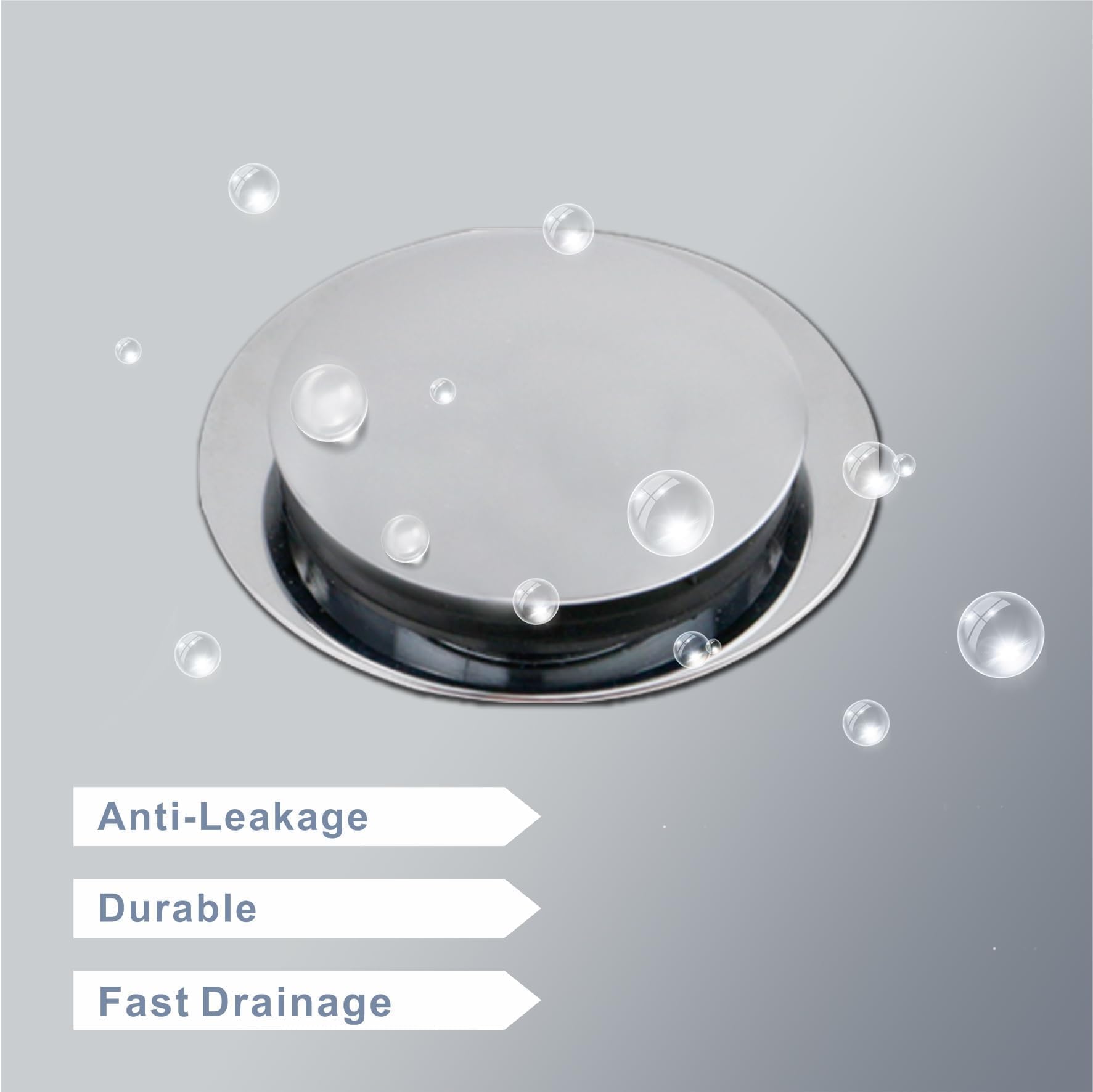 Chrome Plated Universal Tub Dain Stopper, Hidrop Pop Up Bath Drain Tip Toe Bathtub Drain Stopper,Conversion Kit Assembly, Replac