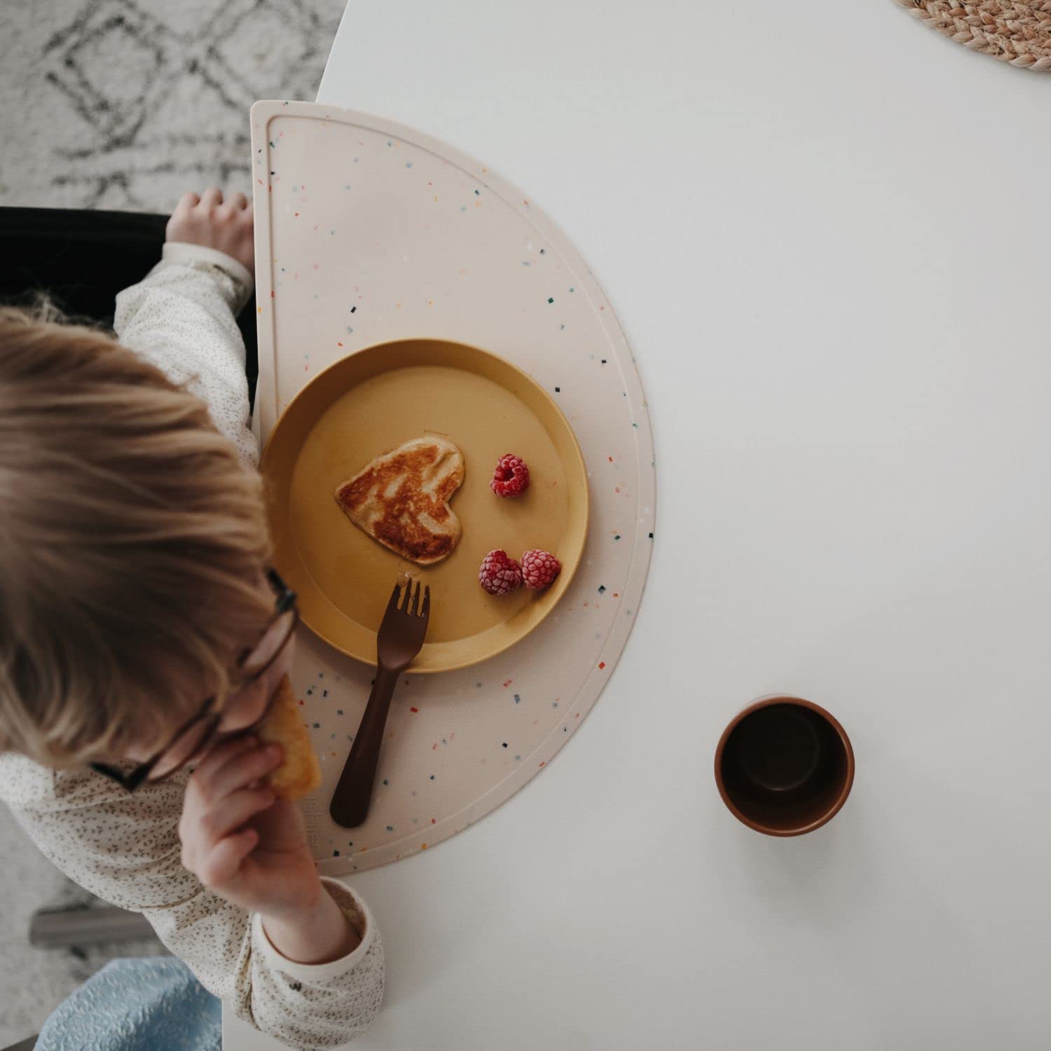 mushie Flatware Fork and Spoon Set for Kids | Made in Denmark (Blush)