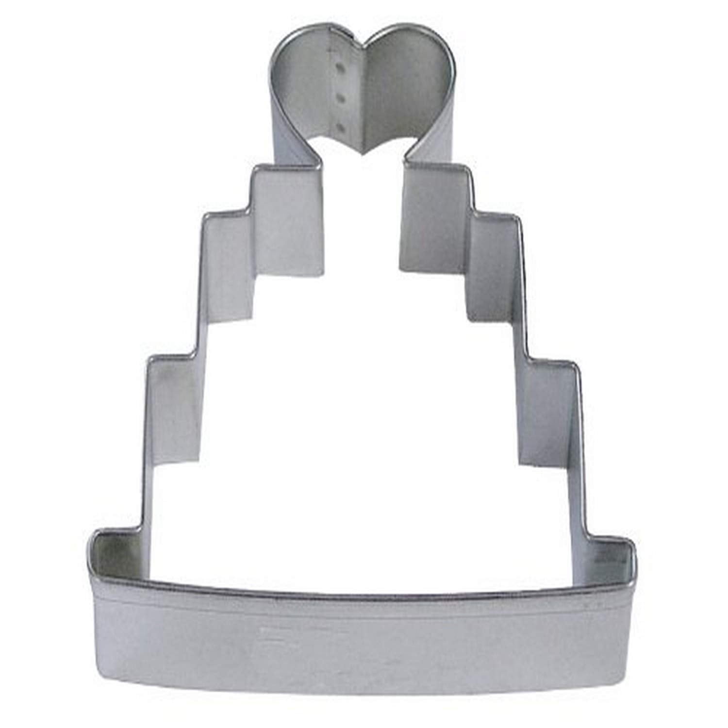 R&M Wedding Cake 4'' Cookie Cutter In Durable, Economical, Tinplated Steel
