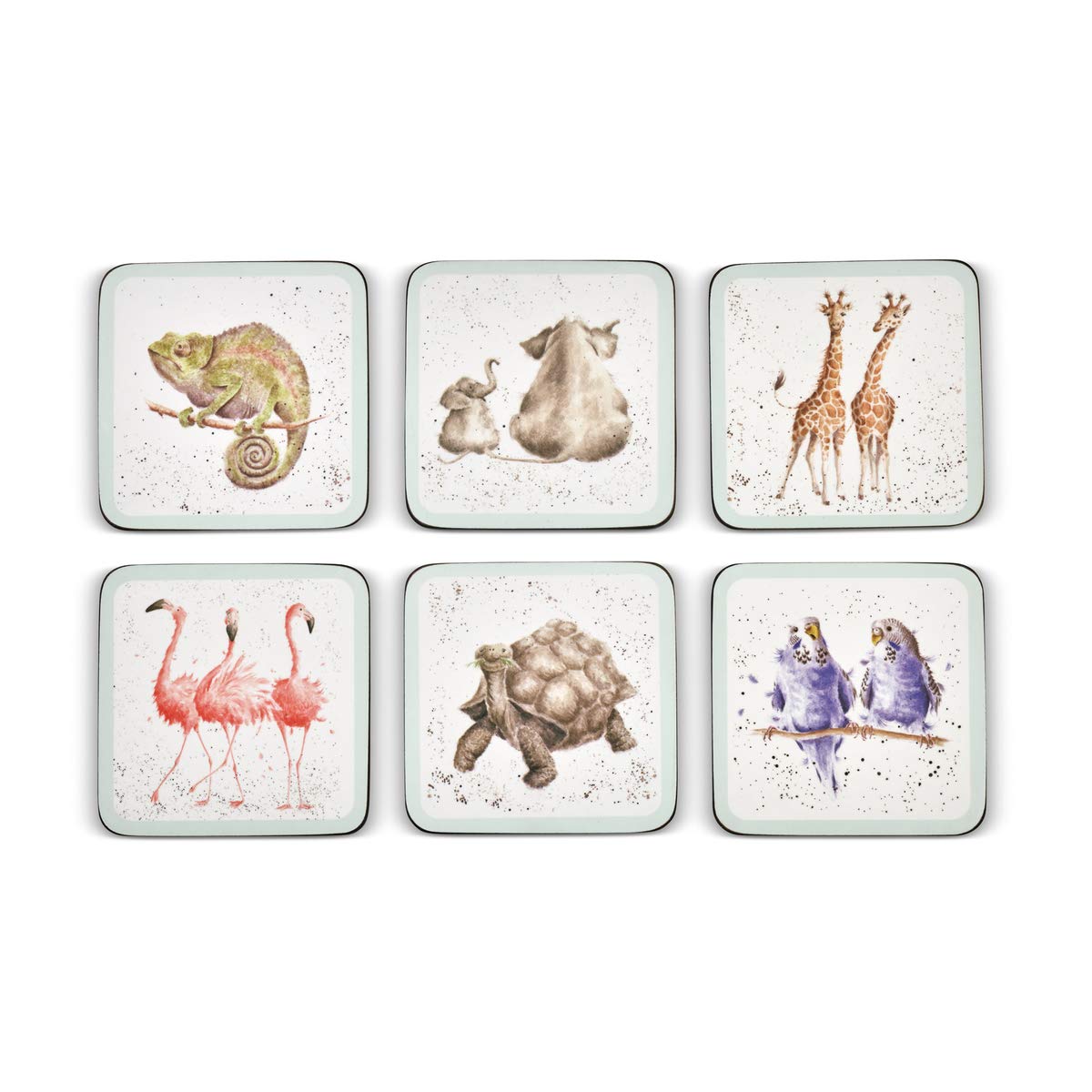 Pimpernel Wrendale Designs Zoological Collection Coasters | Set Of 6 | Cork Backed Board | Heat And Stain Resistant | Drinks Coa