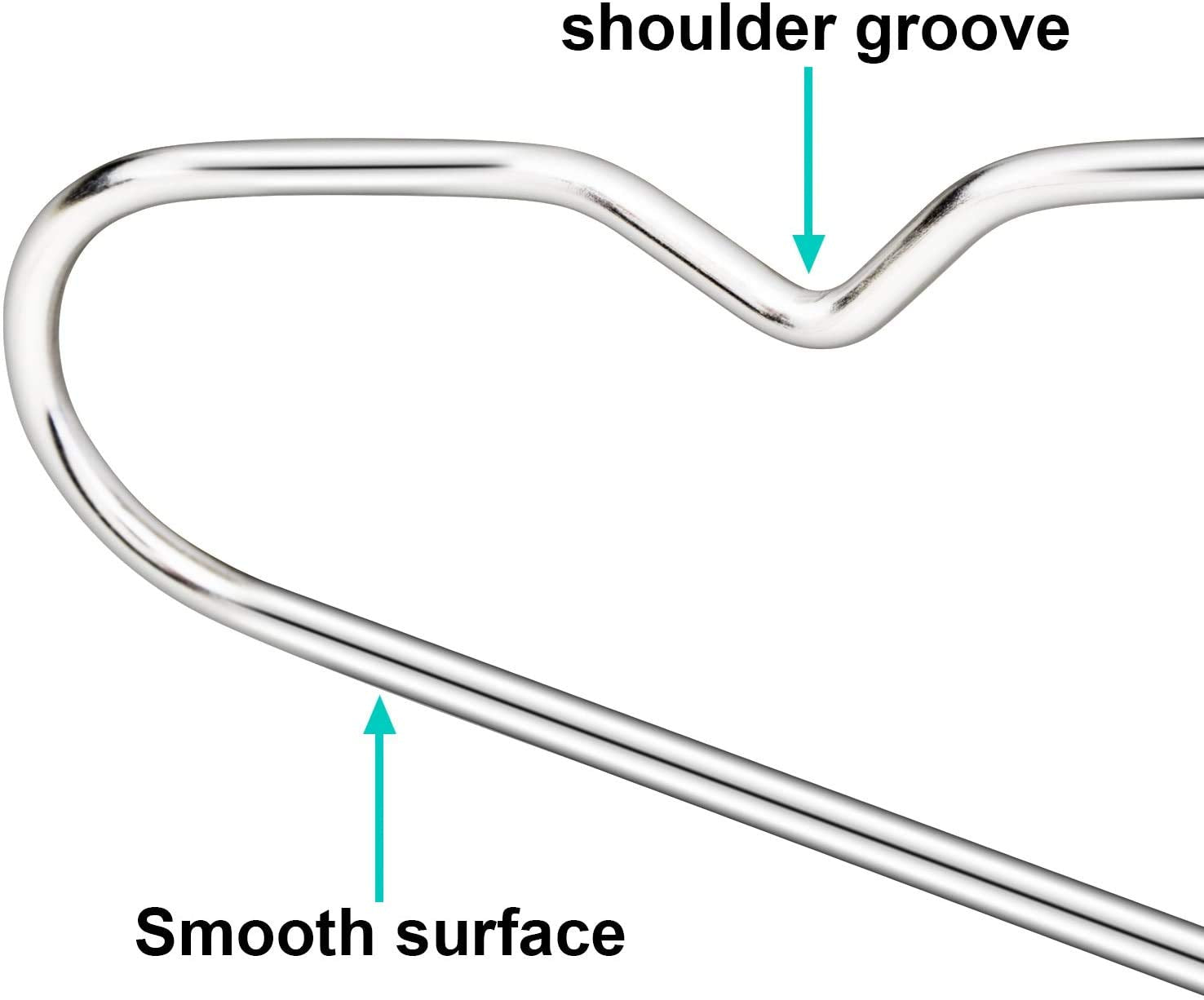 Wire Hangers 50 Pack Coat Hangers Strong Heavy Duty Metal Hangers 16.5 Inch Ultra Thin Space Saving Clothes Hangers By Timmy