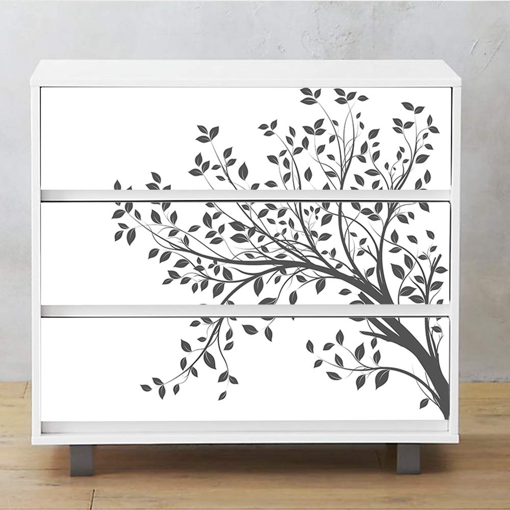 Self-Adhesive Dresser Sticker, Peel And Stick Furniture Stickers/Decals, Removable Furniture Skin (003, Malm)