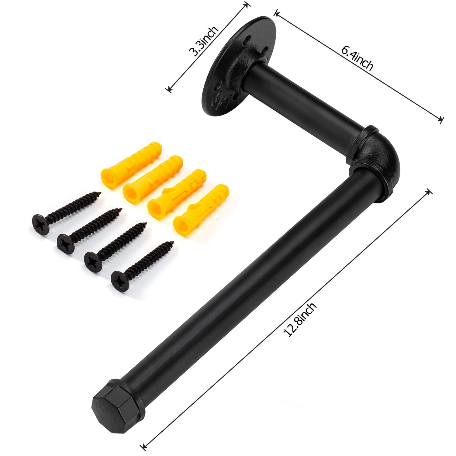 Industrial Pipe Kitchen Paper Towel Holder Elibbren Heavy Duty DIY Industrial Rustic Wall Mount Paper Towel Ract for Kitchen Bathroom  1 Pack